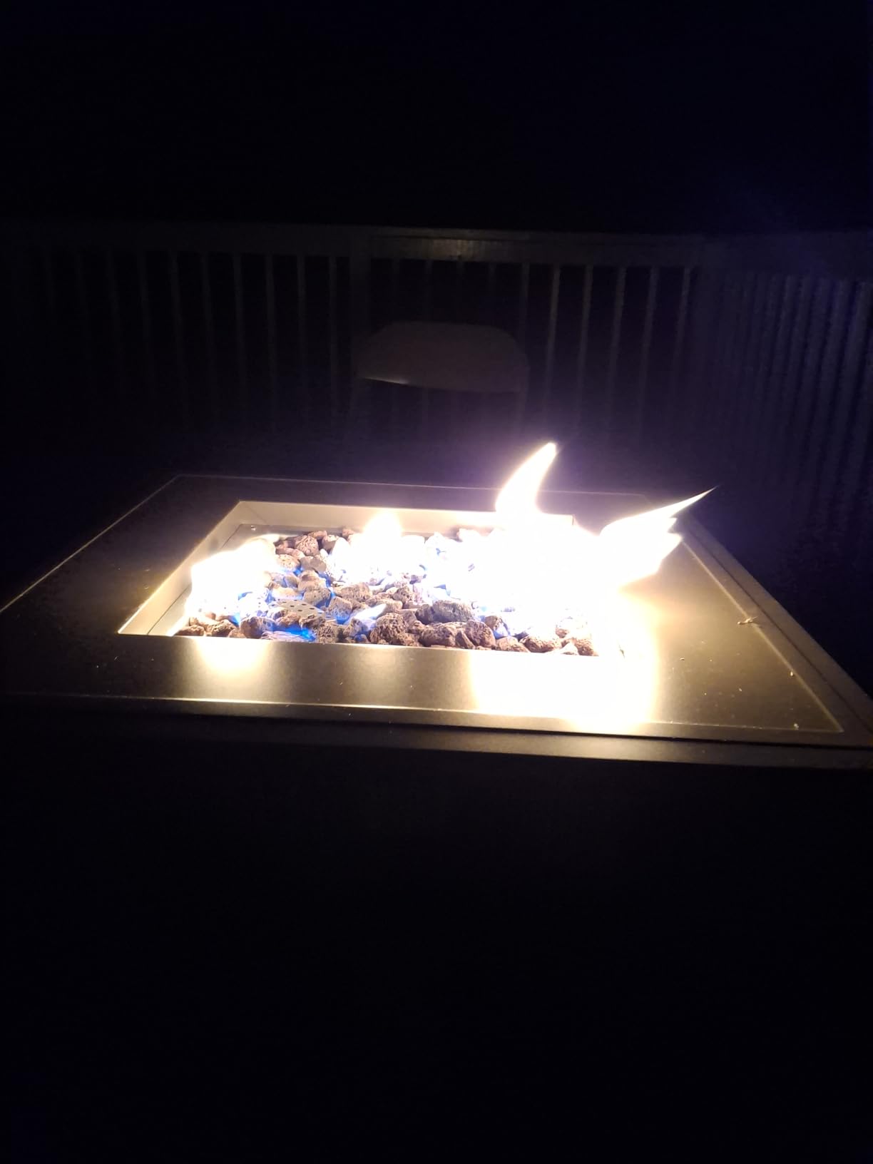 BALI OUTDOORS 50,000 BTU Propane Fire Pit Outdoor | 28 inch Propane Fire Pit Table Square, Gas Firepits for Outside Patio, Garden, Backyard customer photo 2