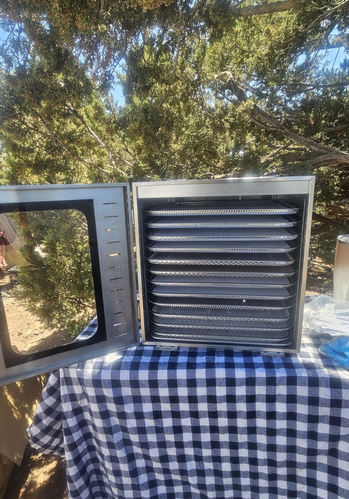 Commercial Large 12 Trays Food Dehydrator, Usable Area up to 22.67ft², 1200W Full Stainless Steel Dryer Machine, up to 190F Temperature, for Meat, Fruit, Veggies, Beef, Herbs, Pet Foods customer photo 1