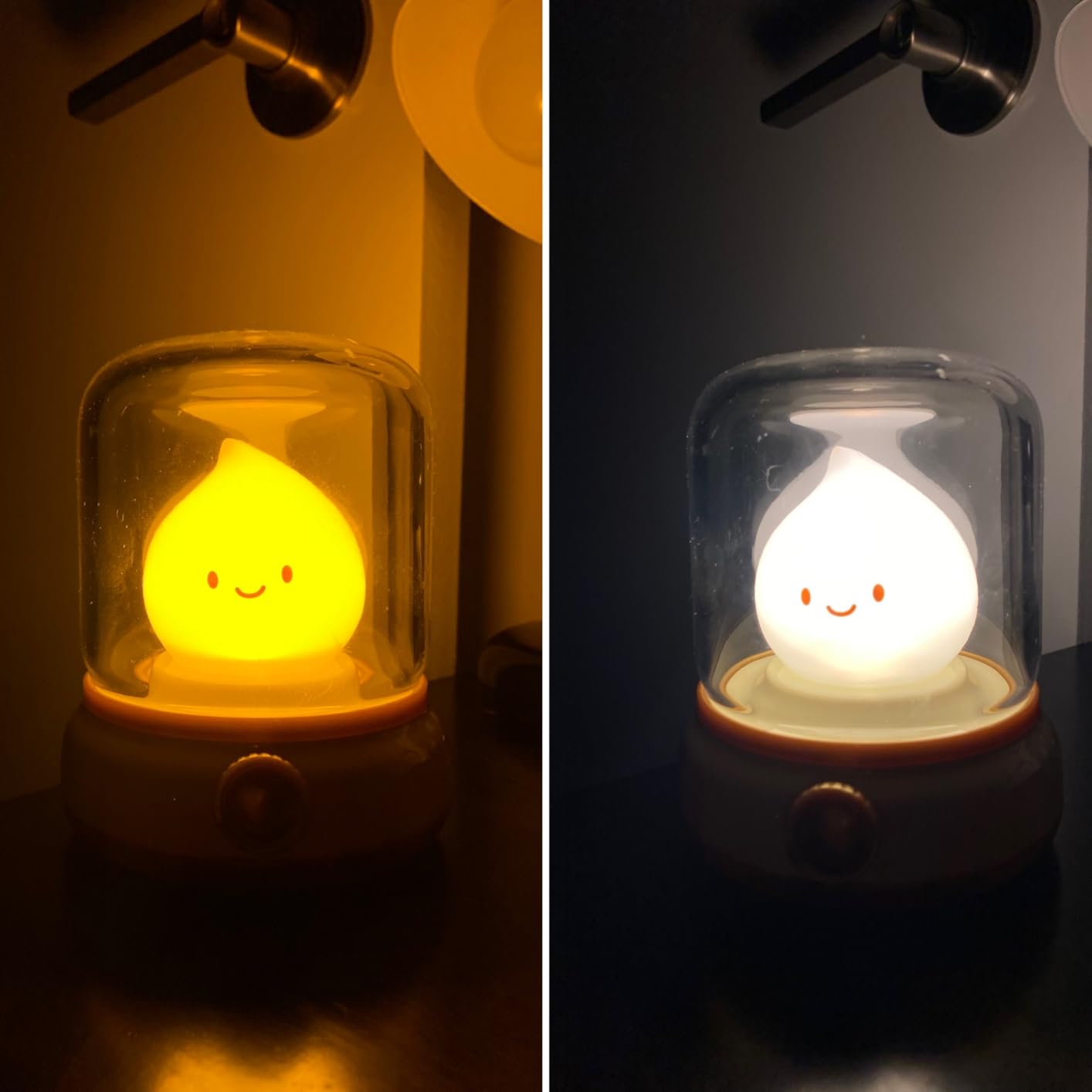 WANIDEA Flameless Candles Lamp, Led Candles, Cute Kerosene Lamp, Silicone Flame Amber Light, Adjustable Dimmable Rechargeable Night Light for Kids, Girls, Teenager Kids Bedroom Christmas customer photo 2