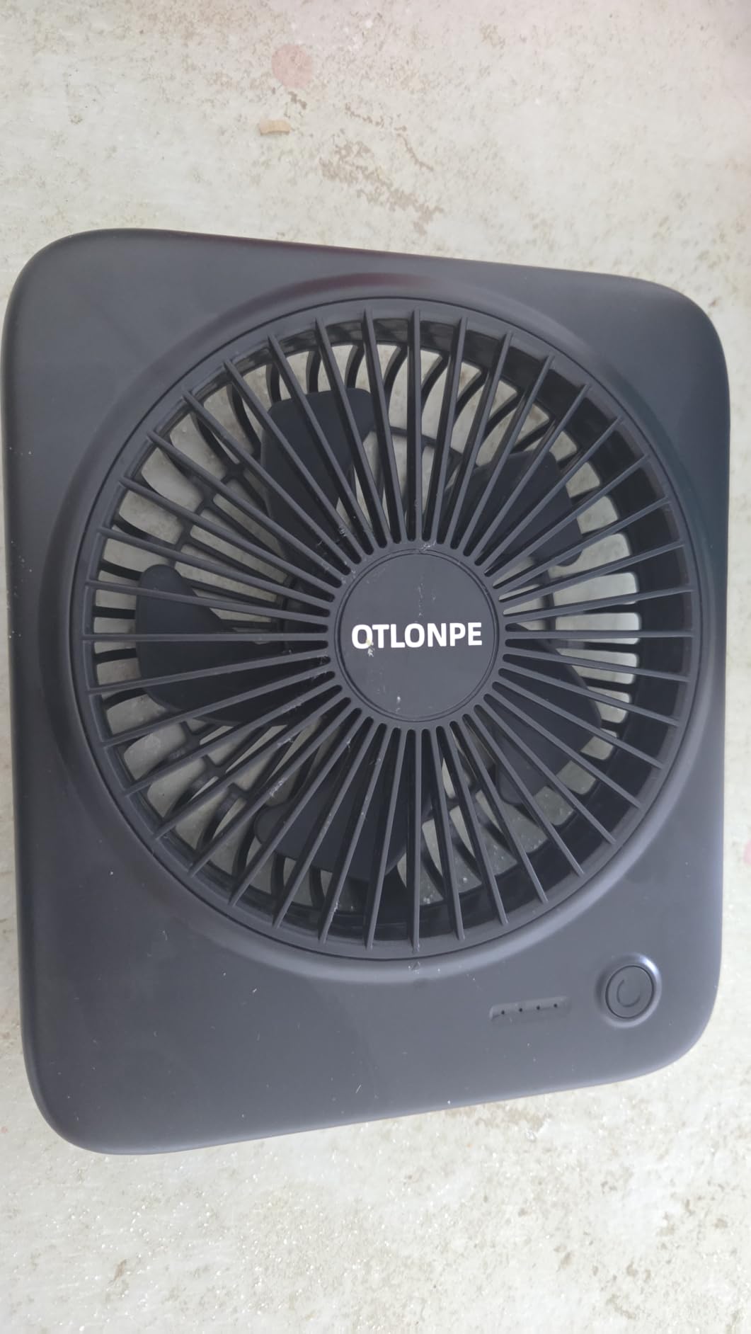 Otlonpe Personal Portable Desk Fan, 4000mAh Small Rechargeable Portable Fan Battery Operated & USB Powered for Travel Sleeping Bedroom Office Home Table, Cordless, Quiet, 4-Speed, 6.5 Inch (Black) customer photo 1