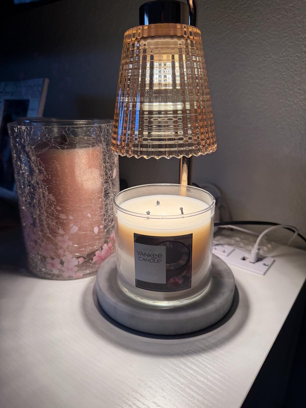 GODONLIF Candle Warmer Lamp with Timer, Dimmable Wax Melt Warmer with 2 Bulbs customer photo 1