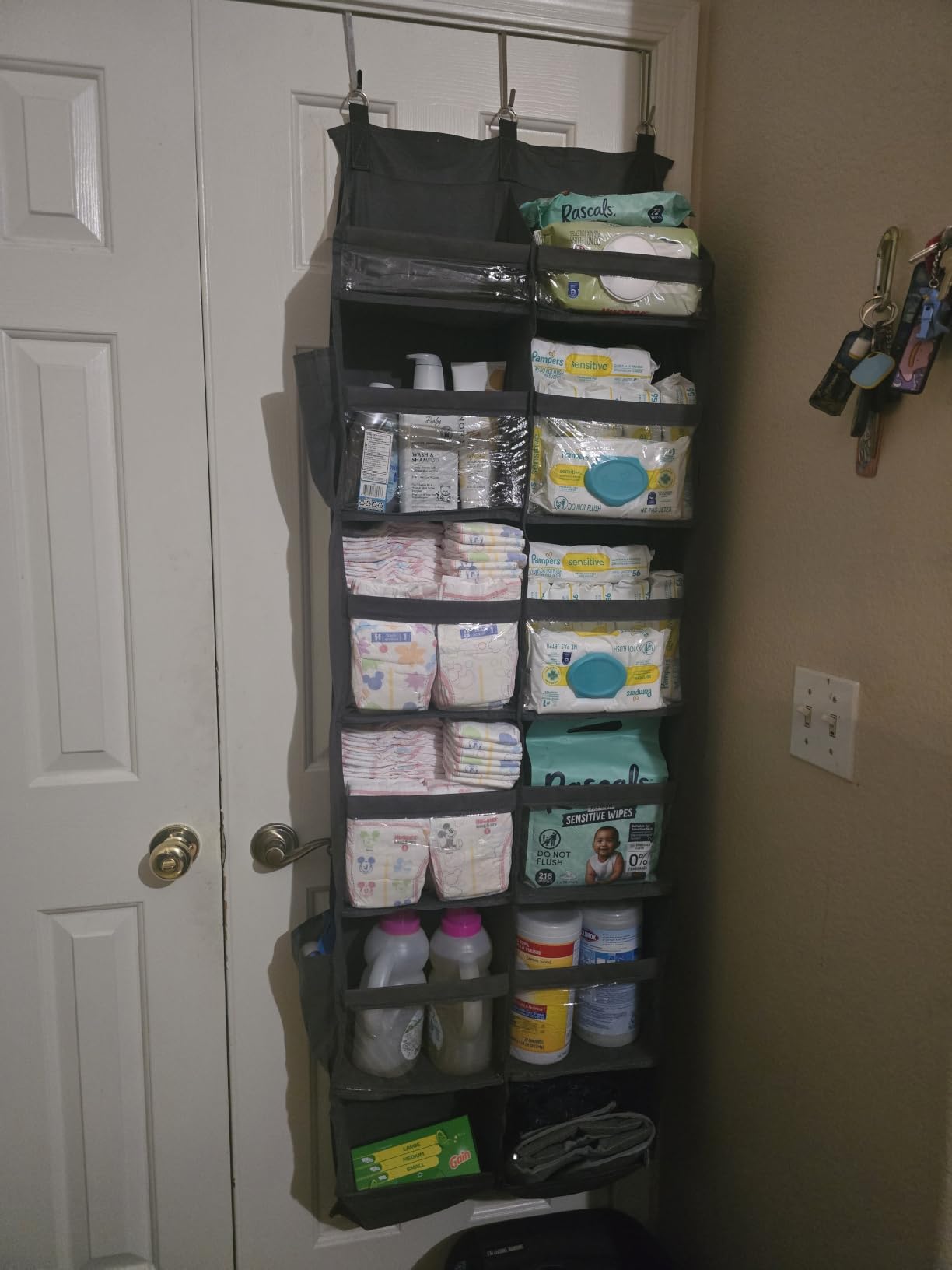 Lifewit 1 Pack Over the Door Organizer 5 Section Hanging Storage, Dark Gray customer photo 1