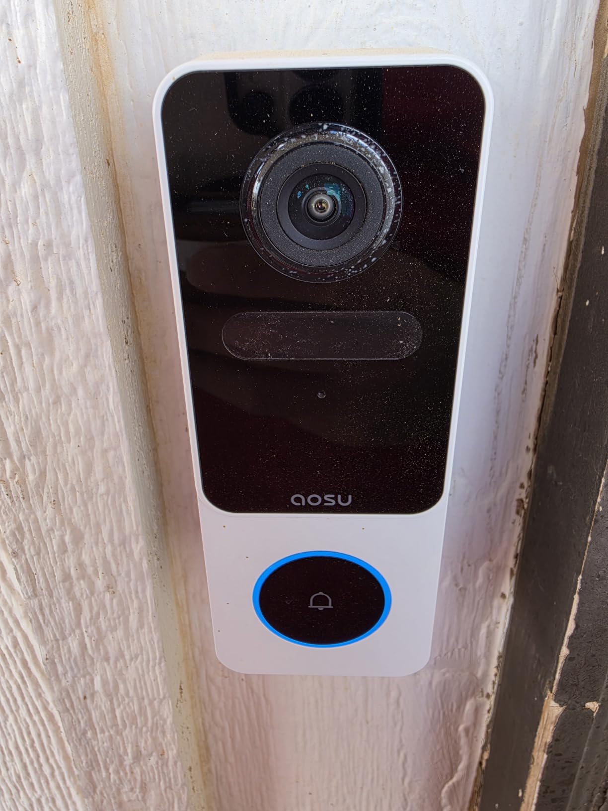 AOSU Wireless Doorbell Camera, 170° Ultra Wide Viewing Angle, Intelligent Parcel Detection, 90 Days Battery Life, 2.4G WiFi Supported, 2K QHD Video Doorbell Compatible with Alexa and Google Assistant customer photo 1
