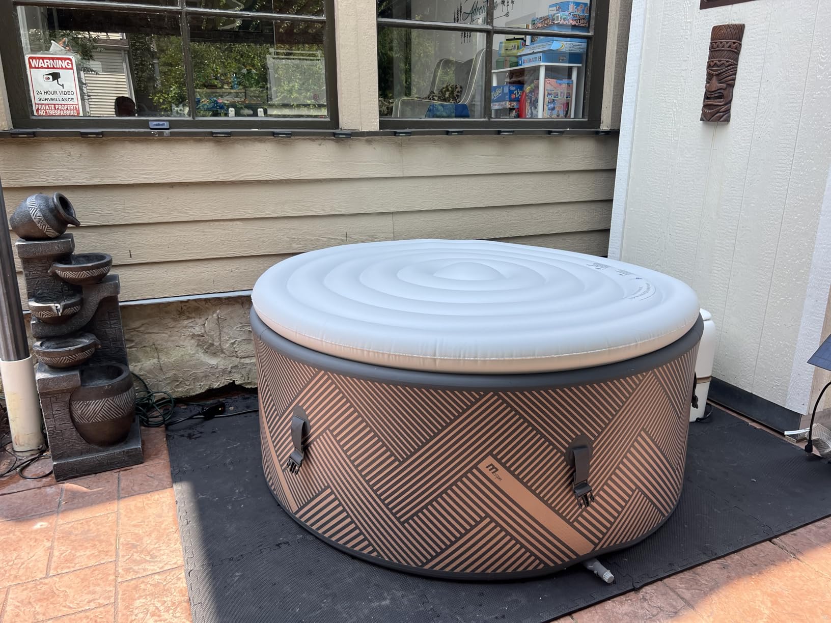 MSpa 6-Person Inflatable Hot Tub, Round Bubble Massage Spa for Outdoor Use, Champagne Gold - Portable Blow-Up Machine with Accessories for Home and Personal Relaxation customer photo 1