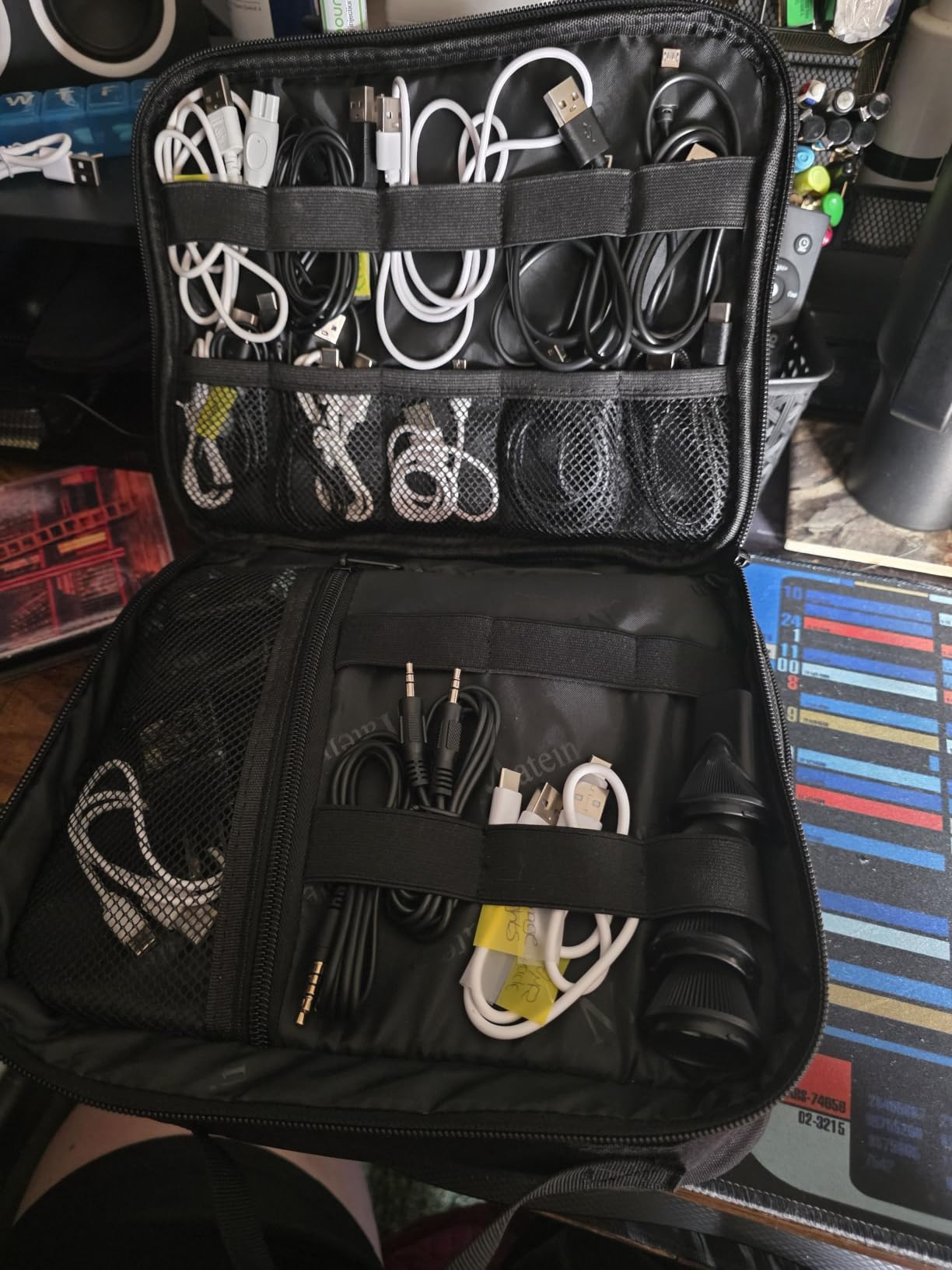 MATEIN Electronics Organizer Travel Case, Water Resistant Portable Travel Cord Organizer for Earphone, Power Bank, and Flash Drive customer photo 2