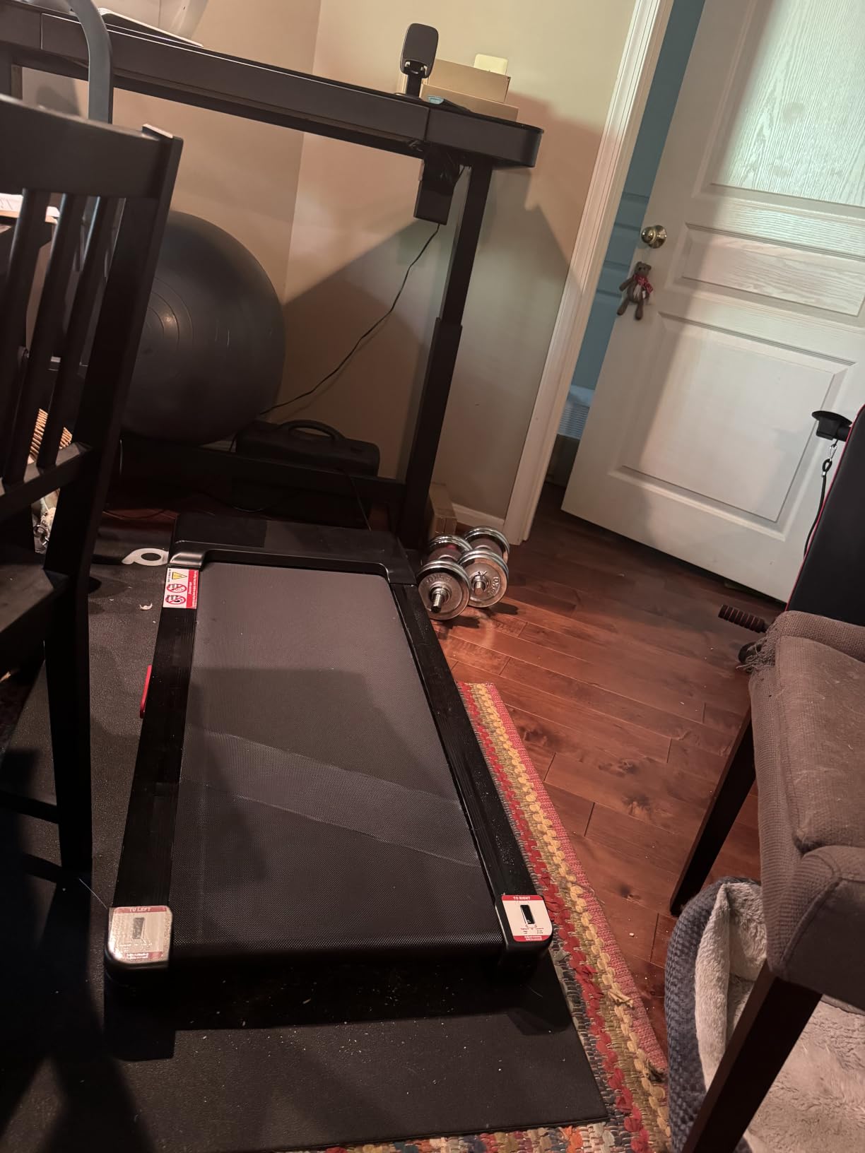 Walking Pad Treadmill 12% Auto Incline, Under Desk Treadmill | 450 lb capacity, 9-level auto incline to 12%, smart APP + Bluetooth speaker, compact treadmills for home, RGB Display customer photo 1