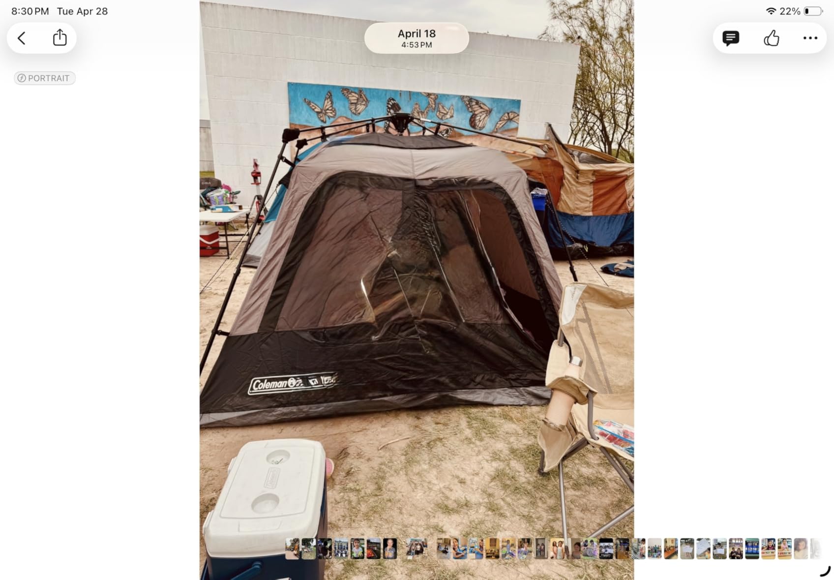 Coleman 4/6/8/10 Person Instant Camping Tent with 1-Minute Setup, Large Family Tent with Pre-Attached Poles, Air Vent, & Carry Bag, Sets Up in About 60 Seconds customer photo 2