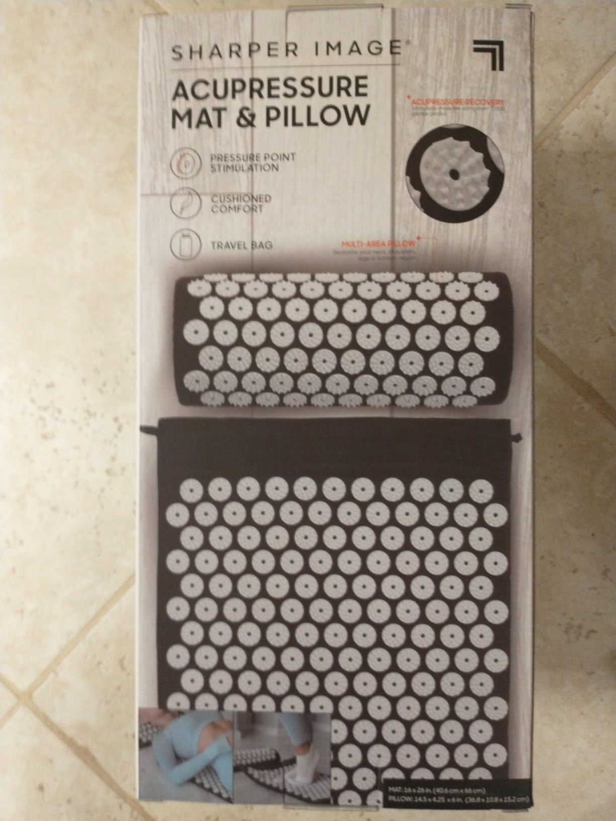 Sharper Image Acupressure Mat & Pillow Set with Travel Bag for Full Body Muscle Recovery & Relaxation, Stress & Anxiety Relief, Back Neck Shoulder Pain Relief customer photo 2