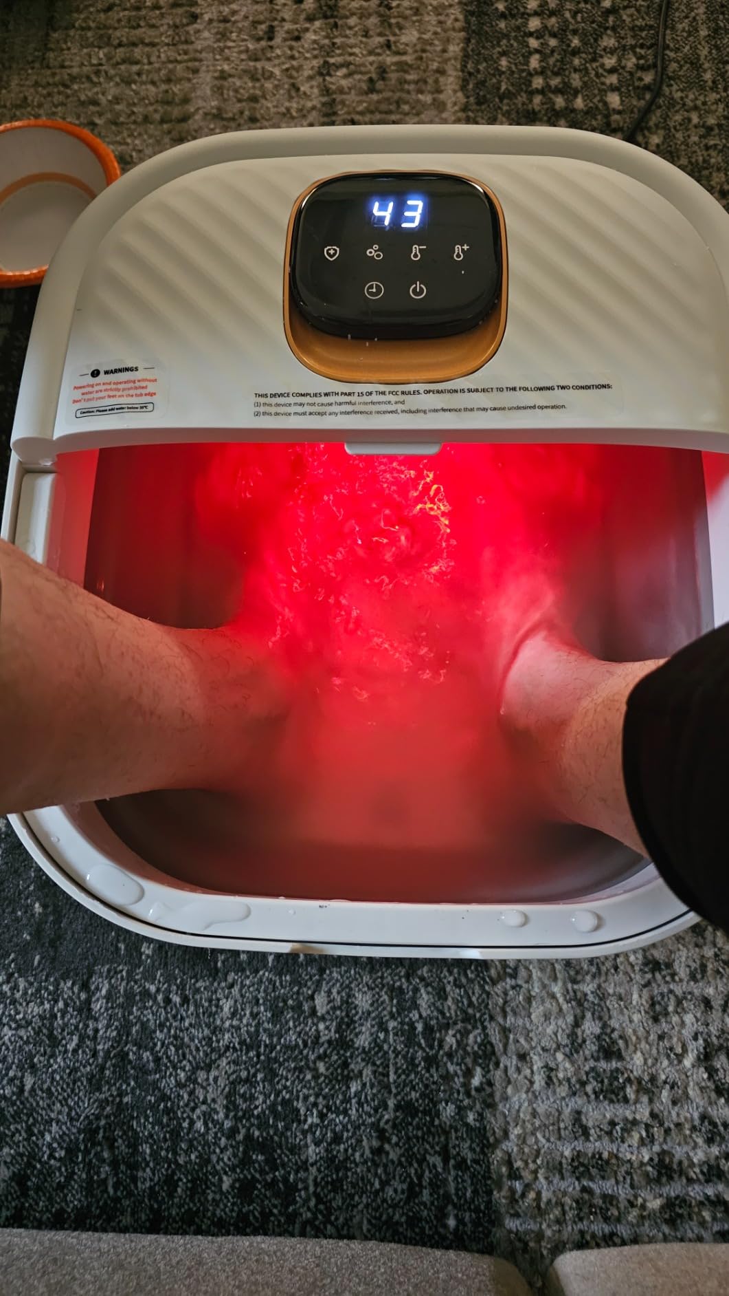 Folding Foot Spa with Heat - Collapsible Foot Bath Massager with Temp Control Touchscreen, Manual Massage Rollers, Space Saving Foot Tub, Pedicure Spa for Home, Office, Relaxation Gift for Men & Women customer photo 2