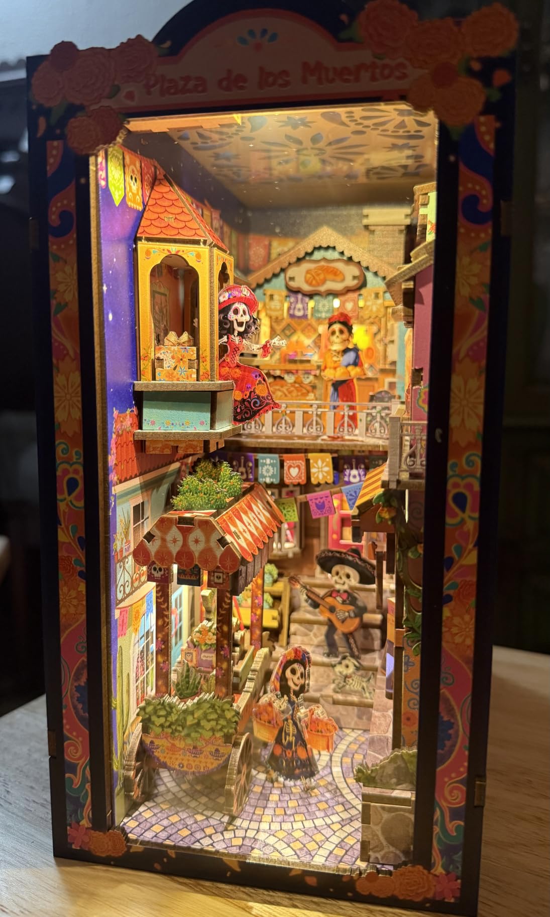 Cutefun Book Nook Kit, DIY Miniature Booknook Kit for Adults, 3D Wooden Puzzle Bookend Bookshelf Decor with LED Light & Dust Cover Creative Crafts Gifts for Book Lovers (Squirrel Collector) customer photo 2
