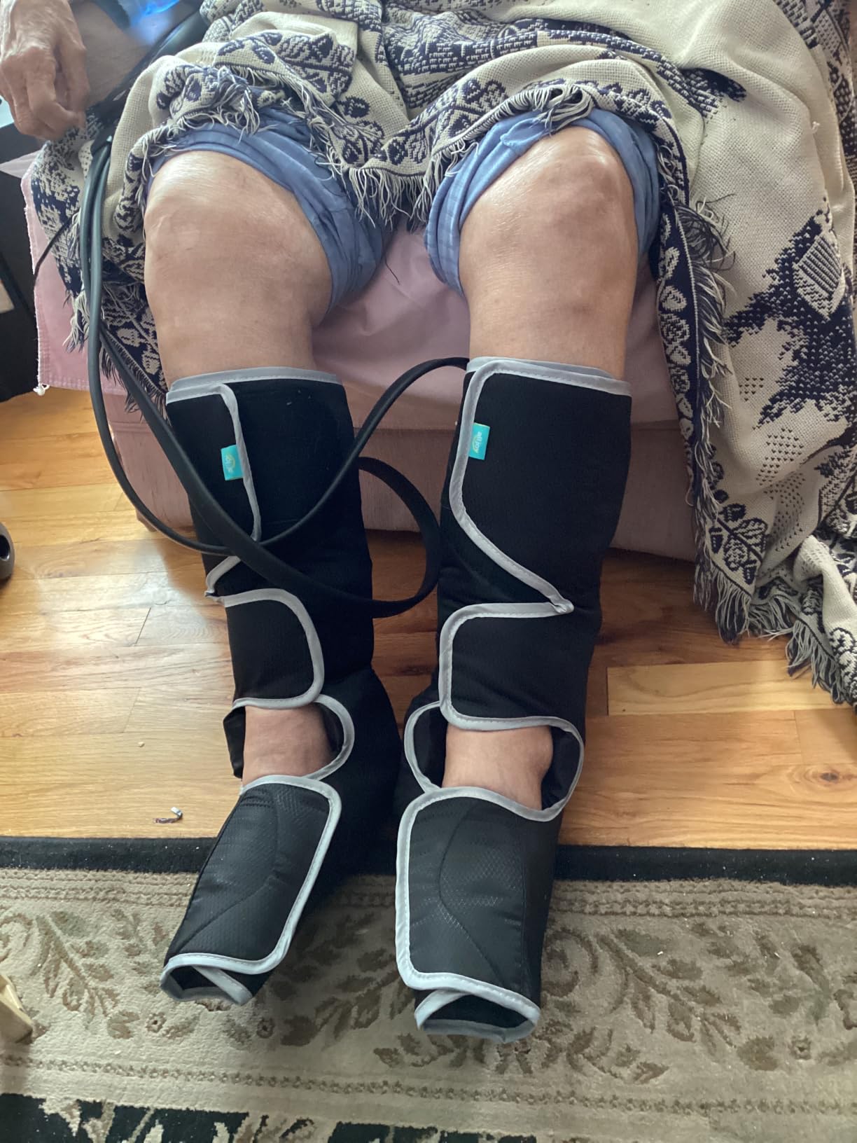 ALLJOY Leg Massager for Circulation and Pain Relief FSA, Father's Day Gift-s for Dad Men Women, Leg Massager with Heat and Compression Helpful for Varicose Veins, Fatigue, Cramps, Swelling, Edema customer photo 1