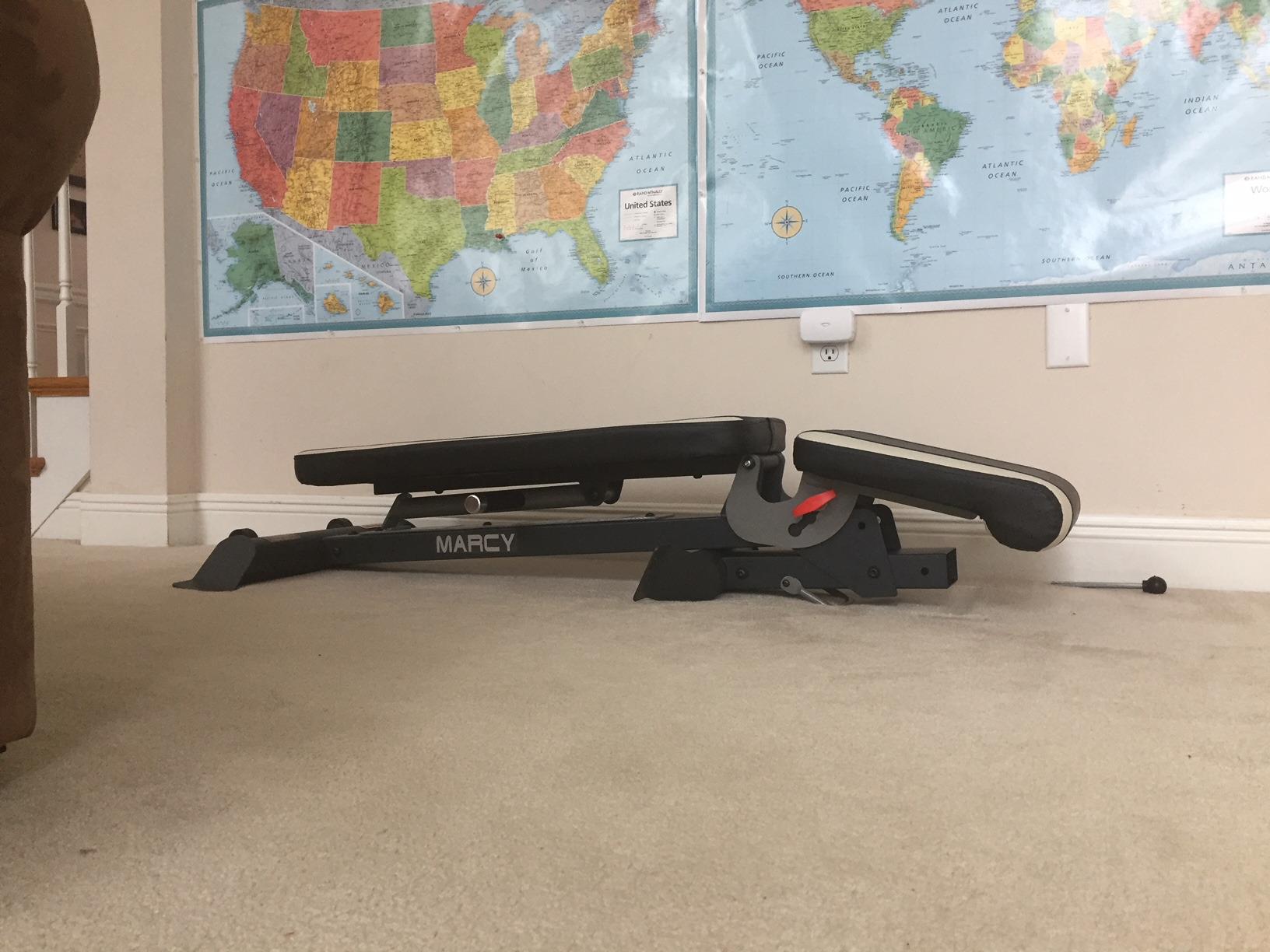 Marcy Foldable Adjustable Utility Weight Bench, Strength Training Home Gym for Full Body Workout customer photo 2