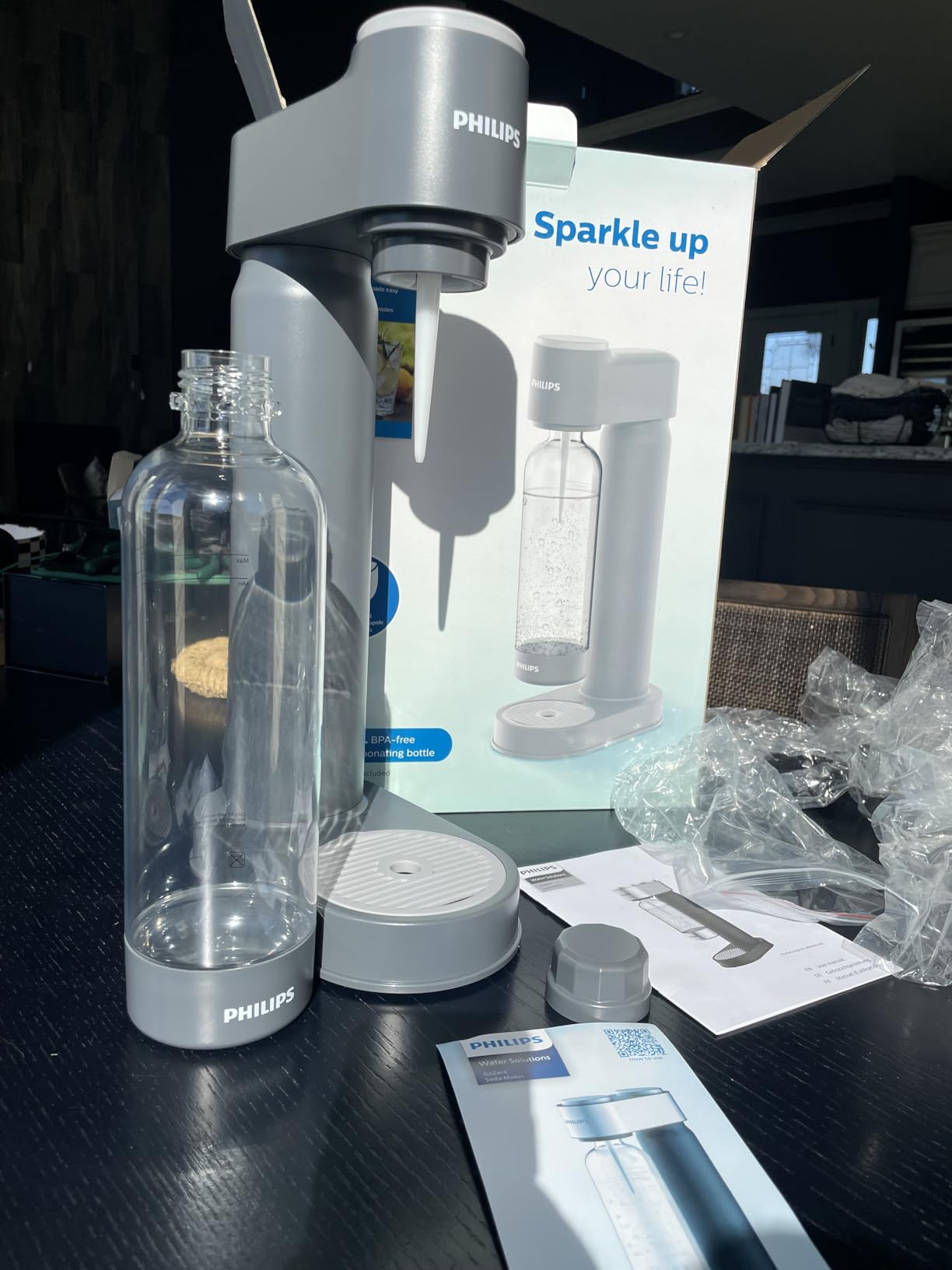 Philips Sparkling Water Maker & Soda Streaming Machine, ADD4901GROQ/37 | Soda Maker with 1L PET BPA-Free Quick Twist Carbonating Bottle, Compatible with 60L CO2 Cylinder (Cylinder Not Included) customer photo 1