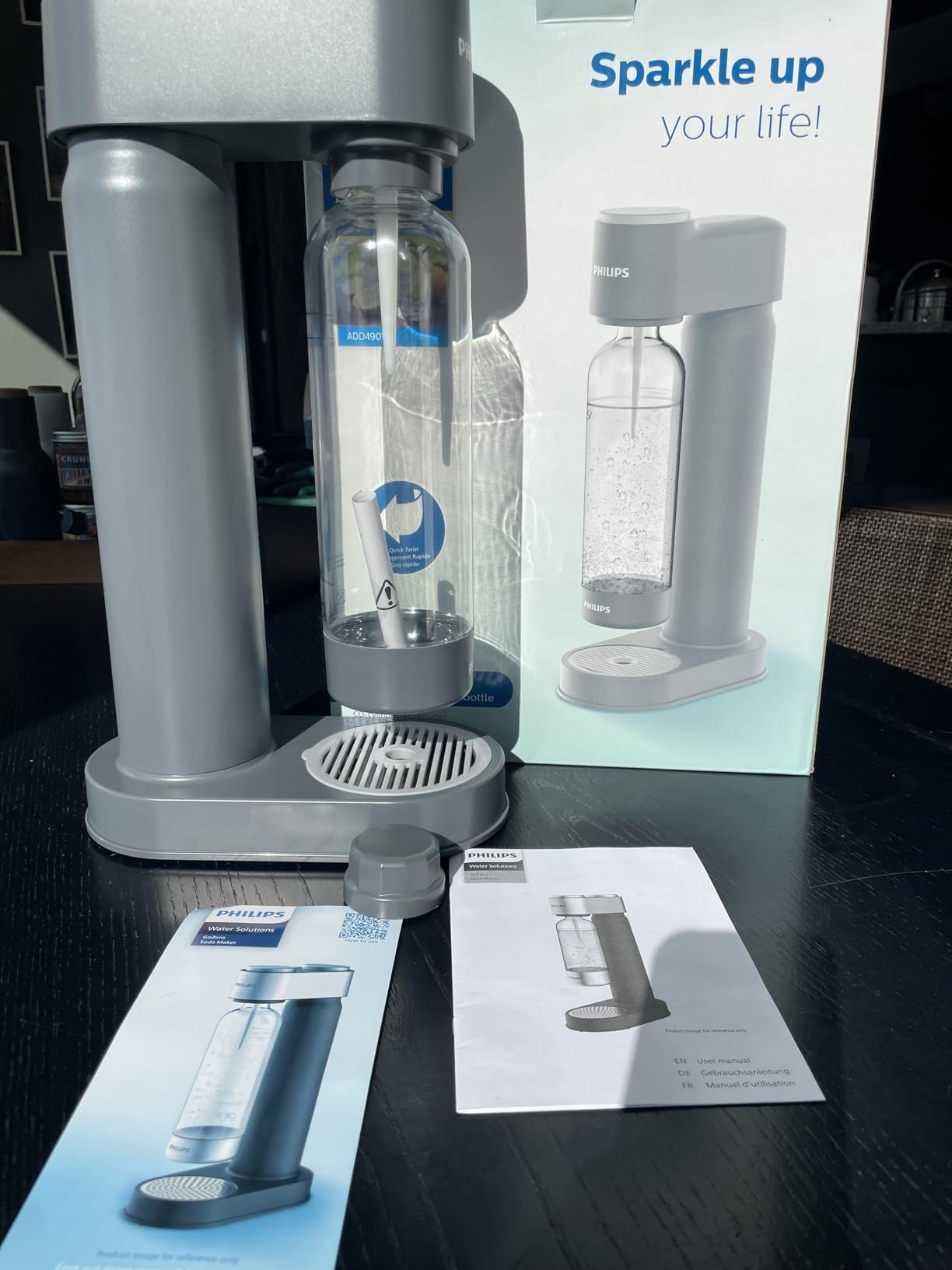 Philips Sparkling Water Maker & Soda Streaming Machine, ADD4901GROQ/37 | Soda Maker with 1L PET BPA-Free Quick Twist Carbonating Bottle, Compatible with 60L CO2 Cylinder (Cylinder Not Included) customer photo 2