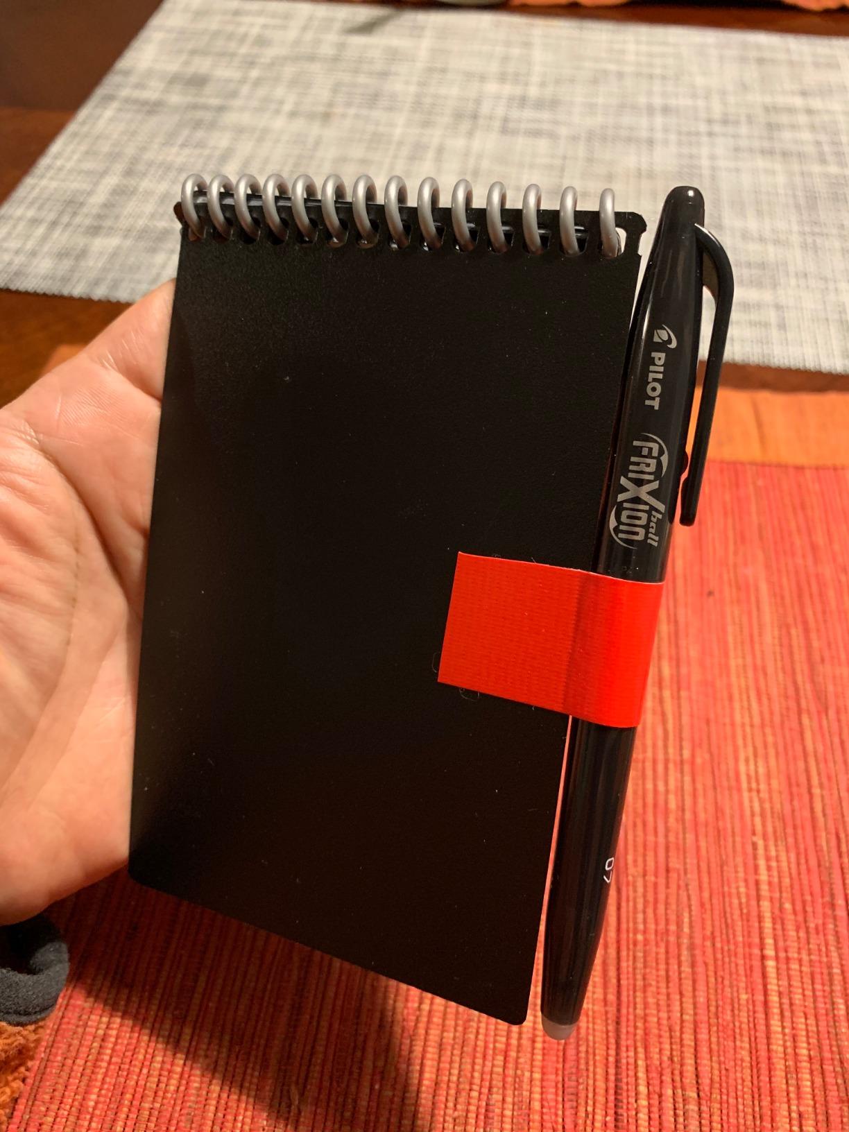 Rocketbook Mini Reusable Smart Notepad, Pocket Size On-The-Go Notebook, 3.5x5.5, Black customer photo 1