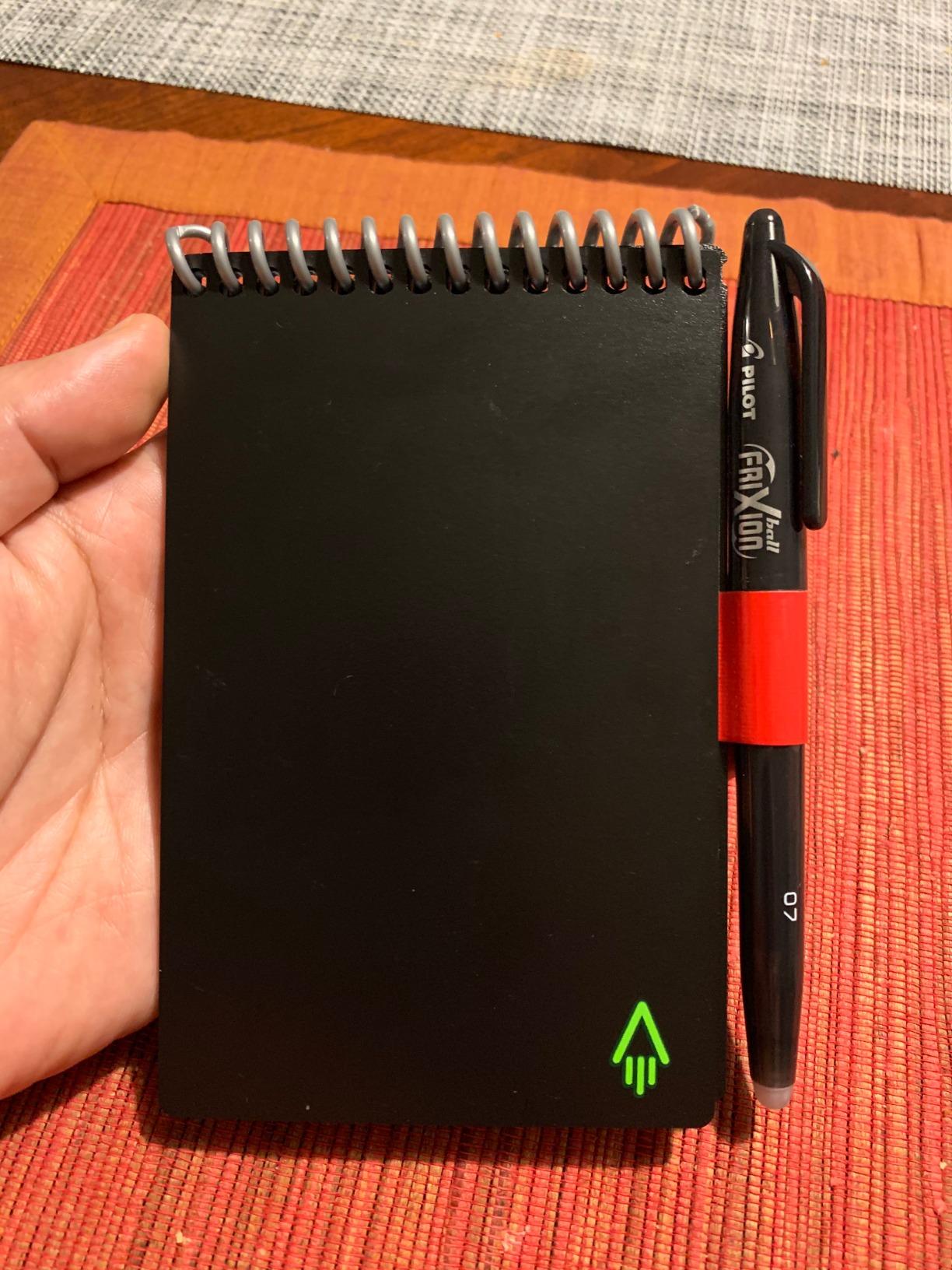 Rocketbook Mini Reusable Smart Notepad, Pocket Size On-The-Go Notebook, 3.5x5.5, Black customer photo 2