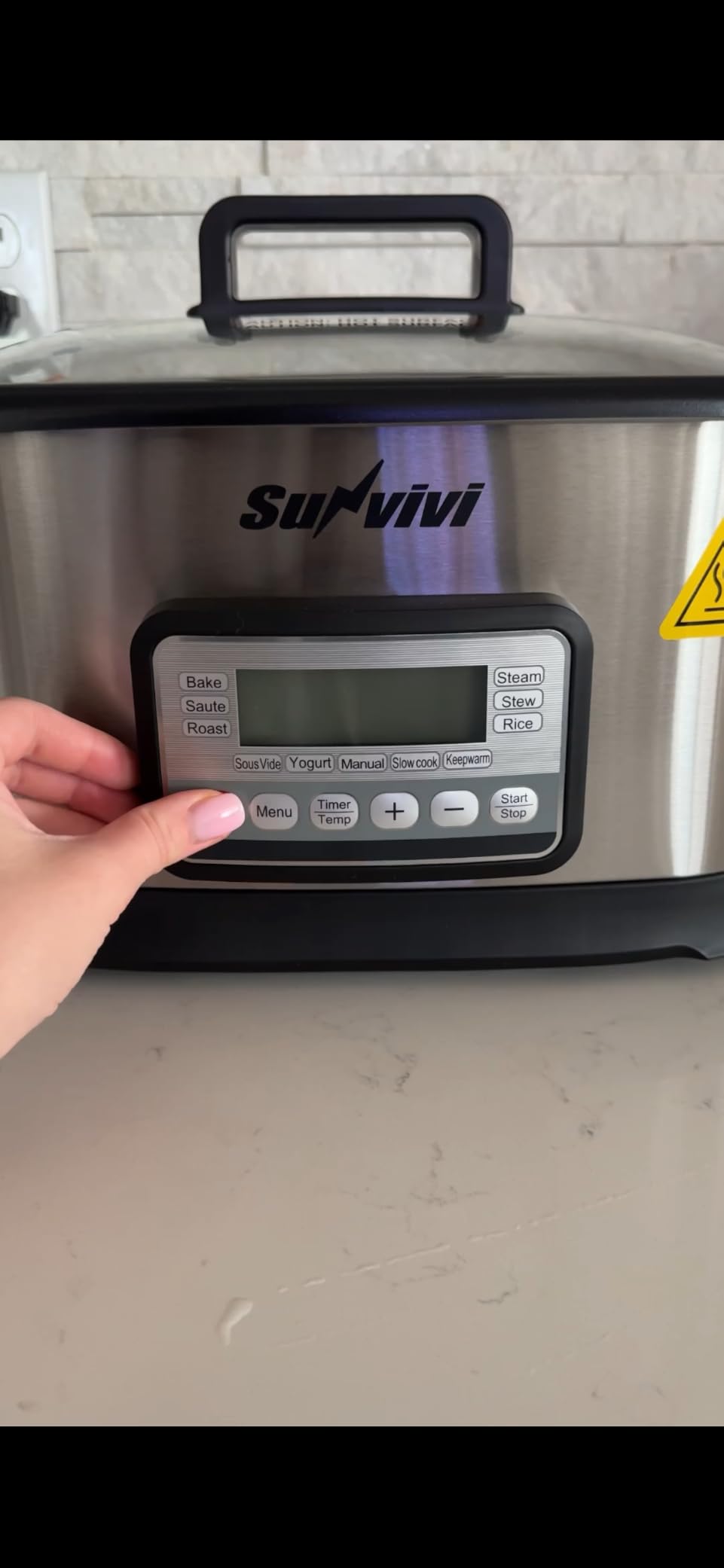 Sunvivi 12-in-1 Programmable Slow Cooker 6.5QT with Timer & Keep Warm, Multicooker with Temp Control customer photo 2