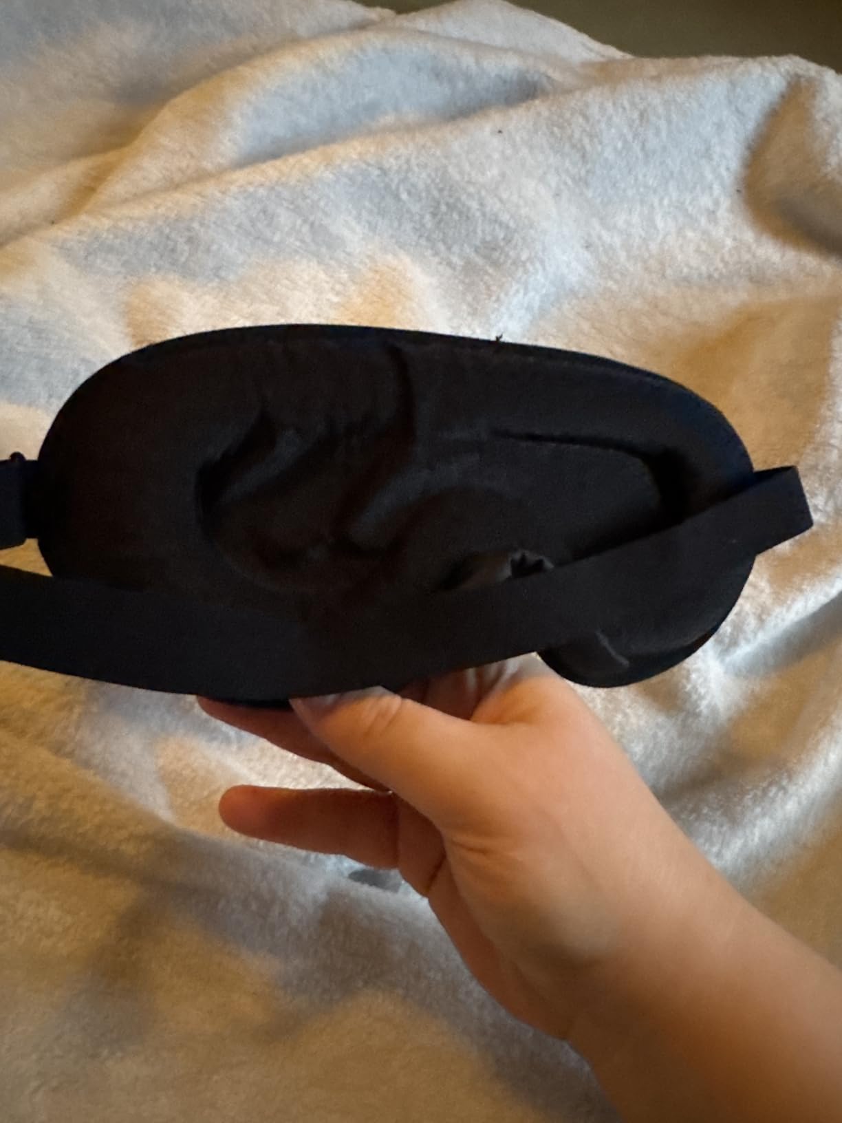 Sleep Mask,3D Contoured Sleeping Mask,99% Light Blocking Eye Mask, Zero Eye Pressure Cup Blindfold for Men Women, with Adjustable Strap for Sleeping, Yoga,Traveling(Black) customer photo 1