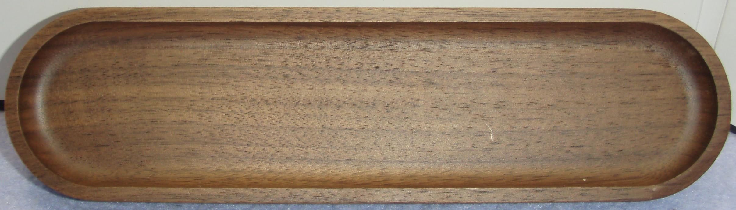 Walnut Wood Pen Tray, Minimalist Oval Wooden Pencil Holder, Office Desk Organizer, Writing Instrument Rest, Work Student Teacher Gift customer photo 2