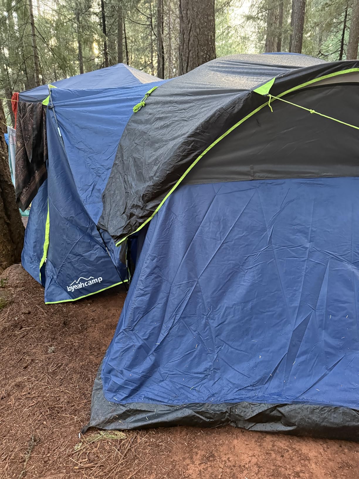 LOYEAHCAMP 8 Person Larger Extended Dome Camping Tent with 3 Rooms, Waterproof Semi-Freestanding Family Outdoor Tent with Spacious Interior and Mesh Windows customer photo 1
