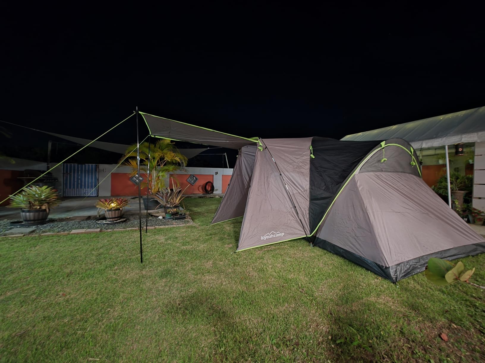 LOYEAHCAMP 8 Person Larger Extended Dome Camping Tent with 3 Rooms, Waterproof Semi-Freestanding Family Outdoor Tent with Spacious Interior and Mesh Windows customer photo 2