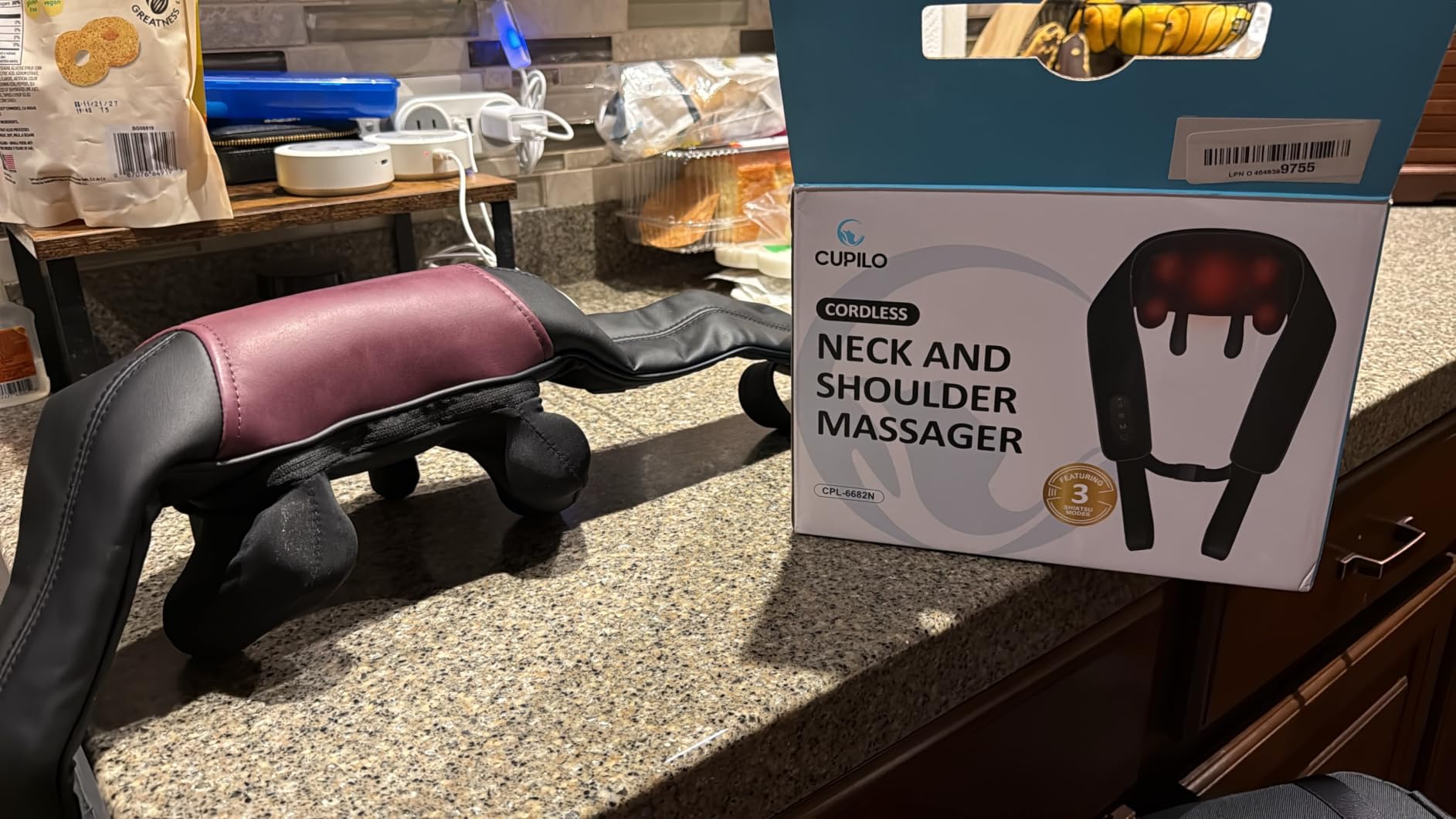 CuPiLo Cordless Neck Massager with Heat, HSA Store FSA Eligible 4D Shiatsu Shoulder Massager for Pain Relief Deep Tissue, Hands-Free Kneading for Neck and Shoulder, Birthday Gifts for Women Men customer photo 2