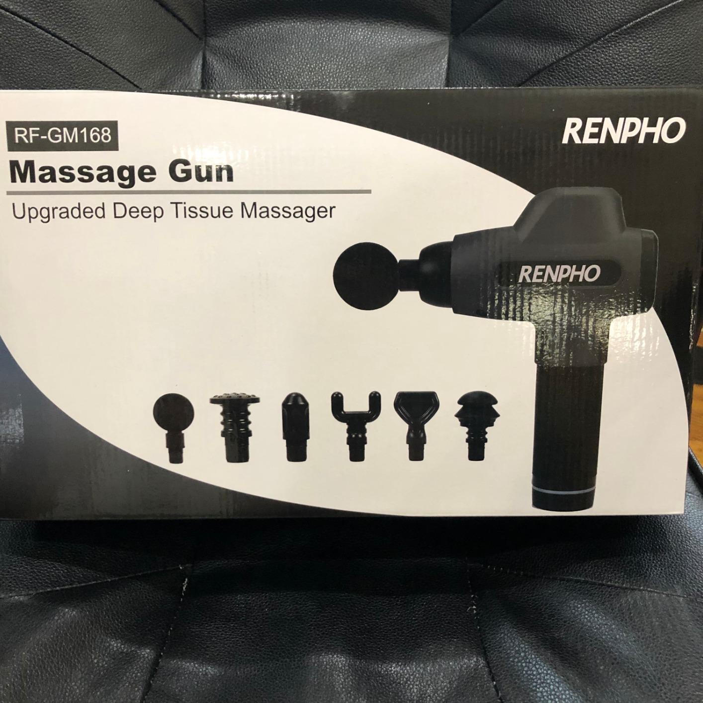 RENPHO Active+ Massage Gun, App-Controlled Guided Courses, Bluetooth | Handheld Percussion Massager, Deep Tissue Muscle Relaxation, 5 Speeds, 5 Heads, Carry Case, For Athletes, Gym and Travel customer photo 1