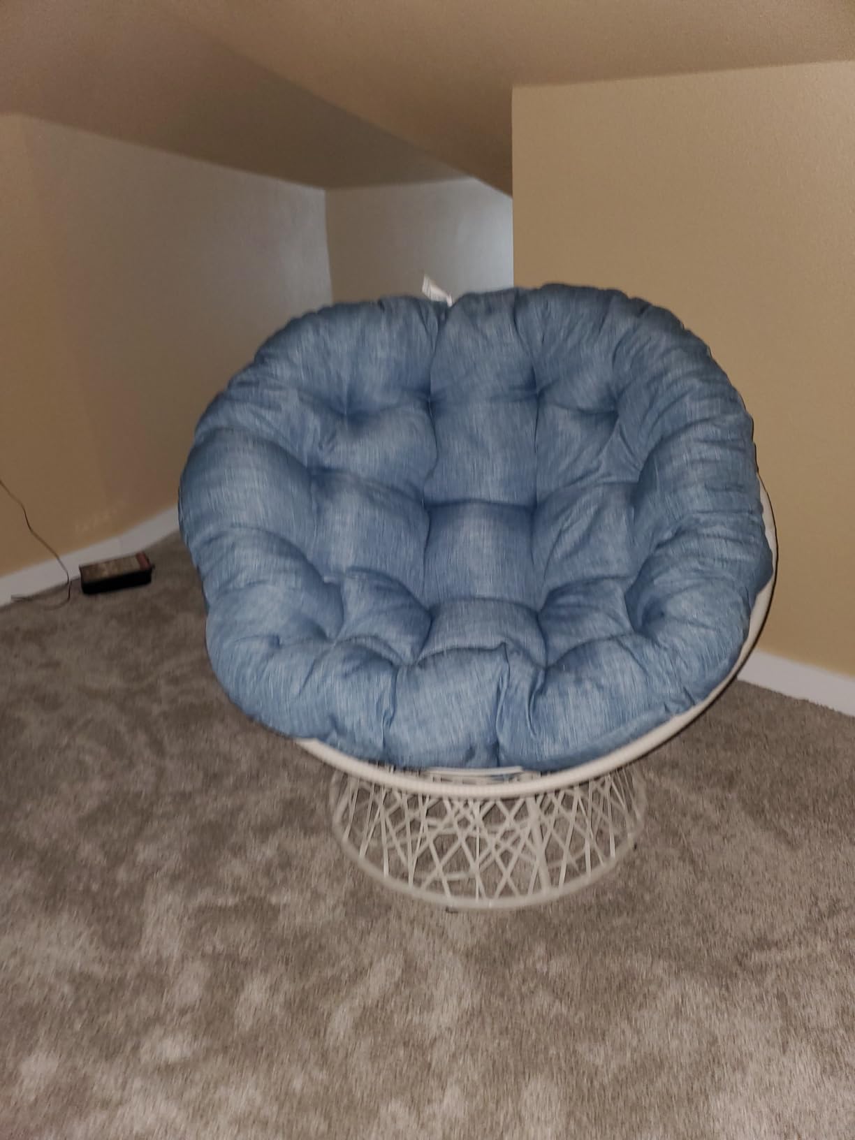 Modern Swivel Accent Chair, 360 Degree Rotating Round Barrel Armchair with Performance Fabric Upholstery for Living Room, Bedroom, Office, Reading Nook, Single, Oatmeal customer photo 1