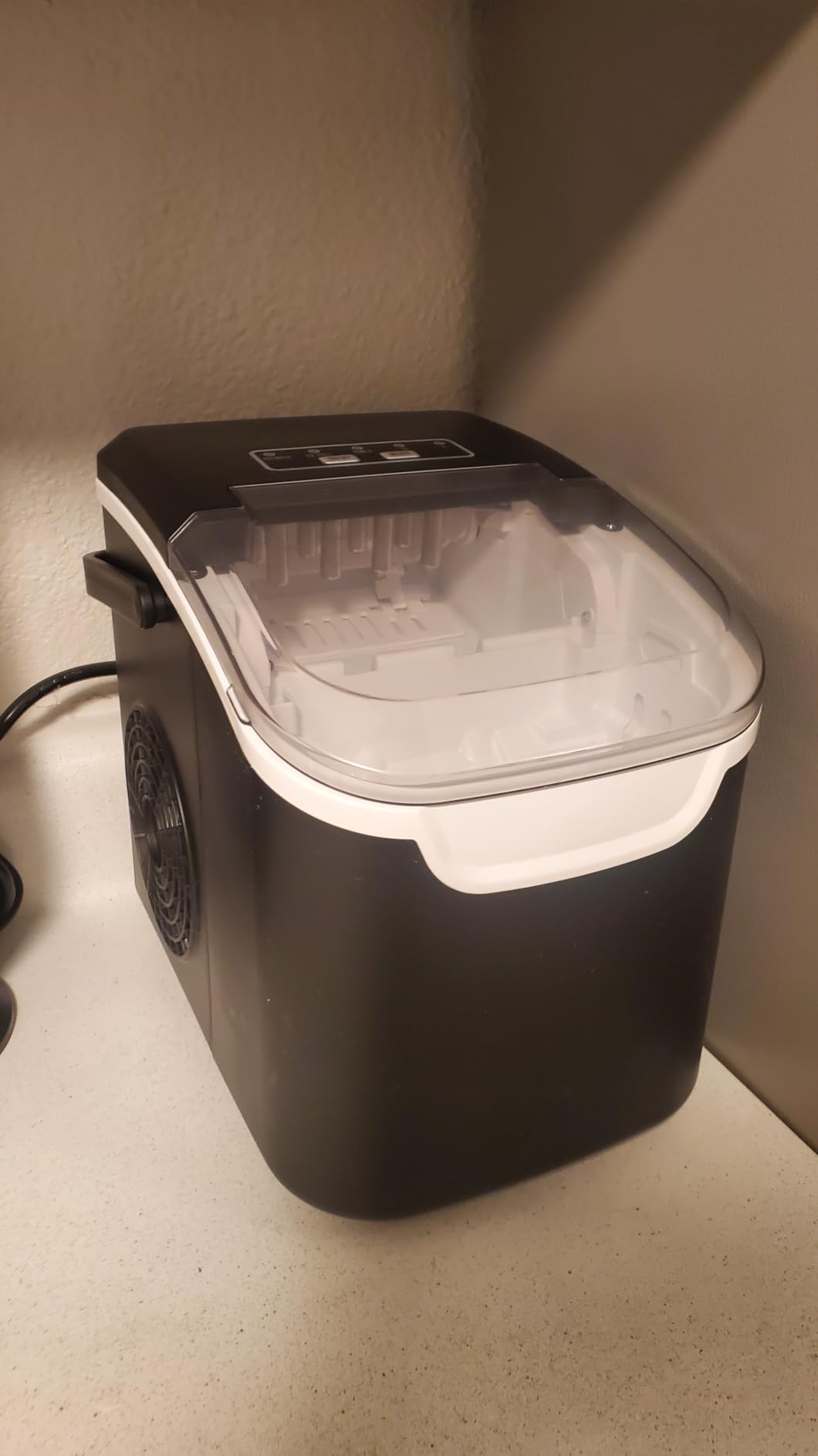 Antarctic Star Countertop Ice Maker Machine, 26Lbs/Day Fastest 6-Min Ice, 8 Bullet Ice In 6Min, 2 Sizes, Energy-Saving, Portable Handle, Self-Cleaning, Basket/Scoop, Home/Bar/Rv/Camping (Black) customer photo 2