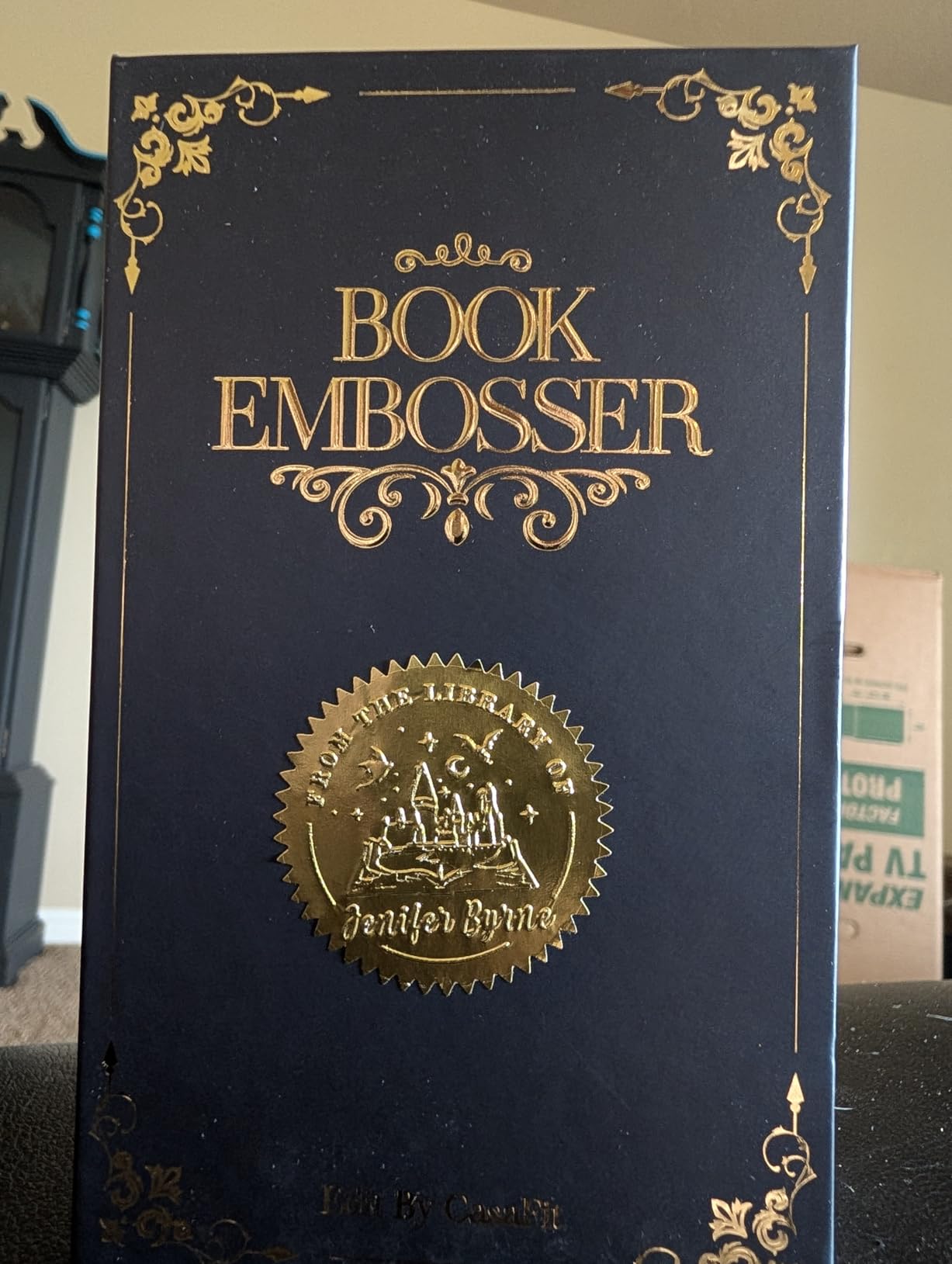 Personalized Book Embosser - Custom Book Stamp for Book Lovers, Libraries, and Gifts, Personalized Embosser with Custom Design (Including Dragon, Cat, Flower, and Other Patterns) customer photo 1