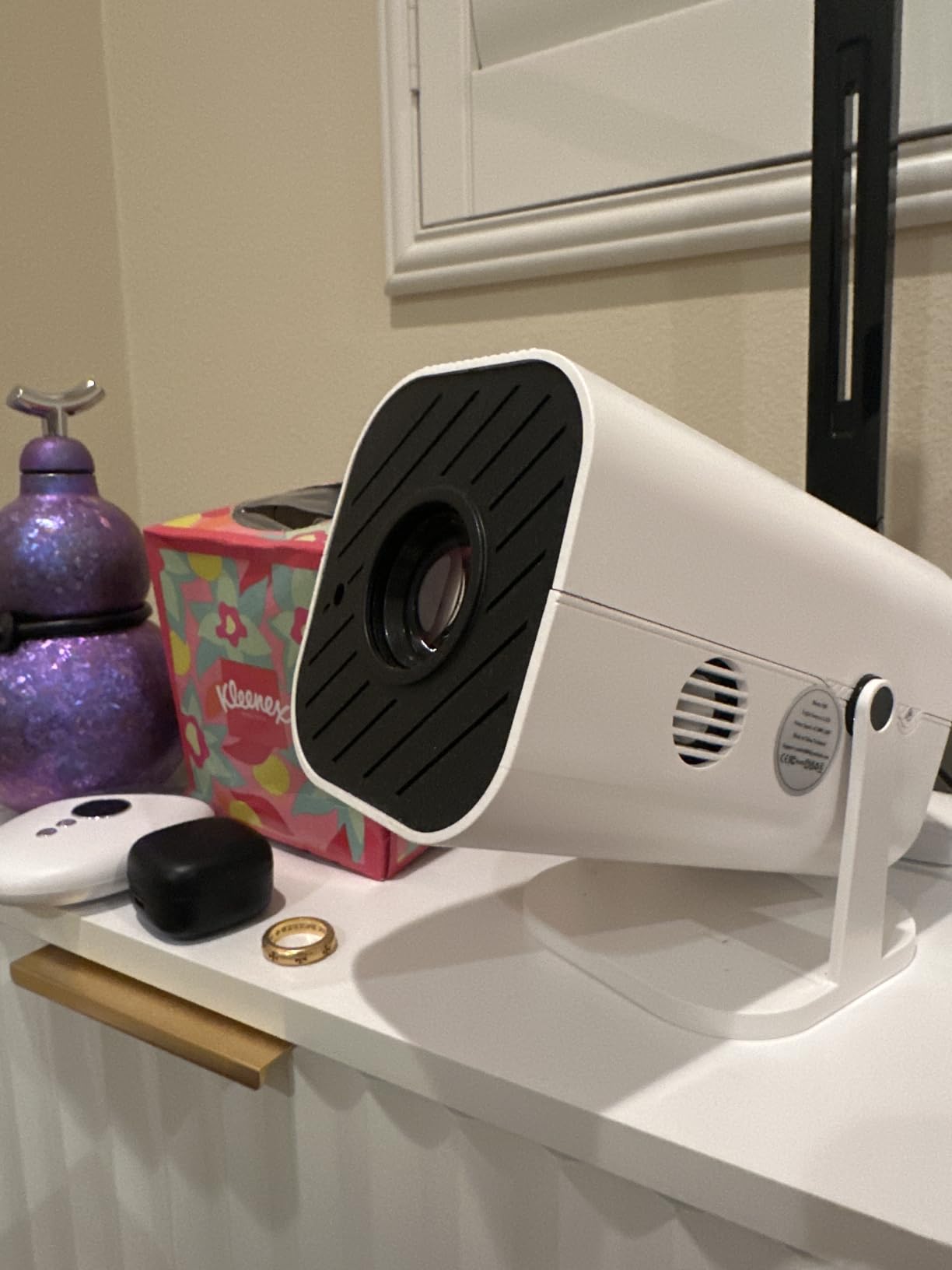 Mini Projector with Wifi and Bluetooth, Built-in Apps,Movie Projector customer photo 1