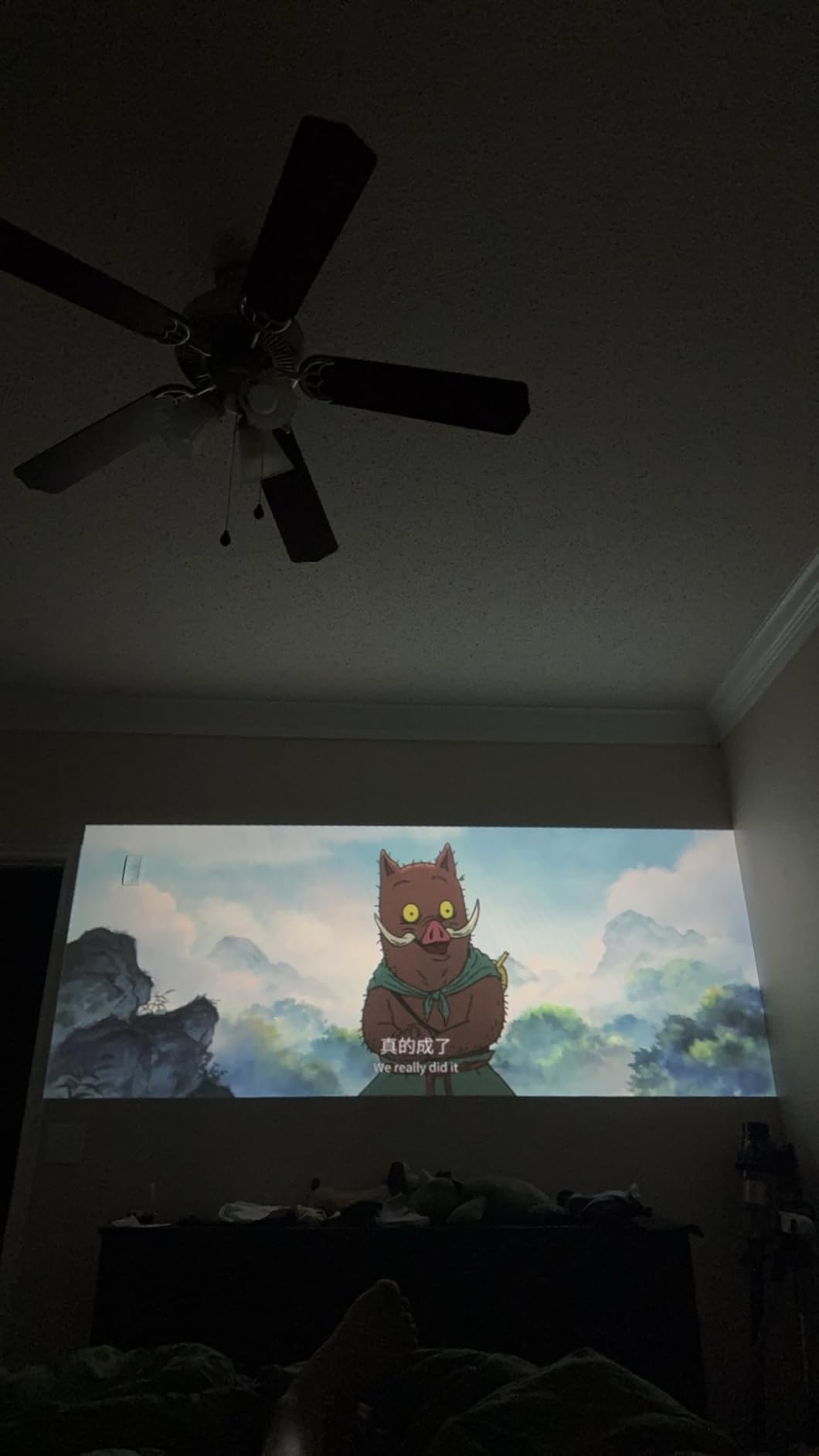 Mini Projector with Wifi and Bluetooth, Built-in Apps,Movie Projector customer photo 2
