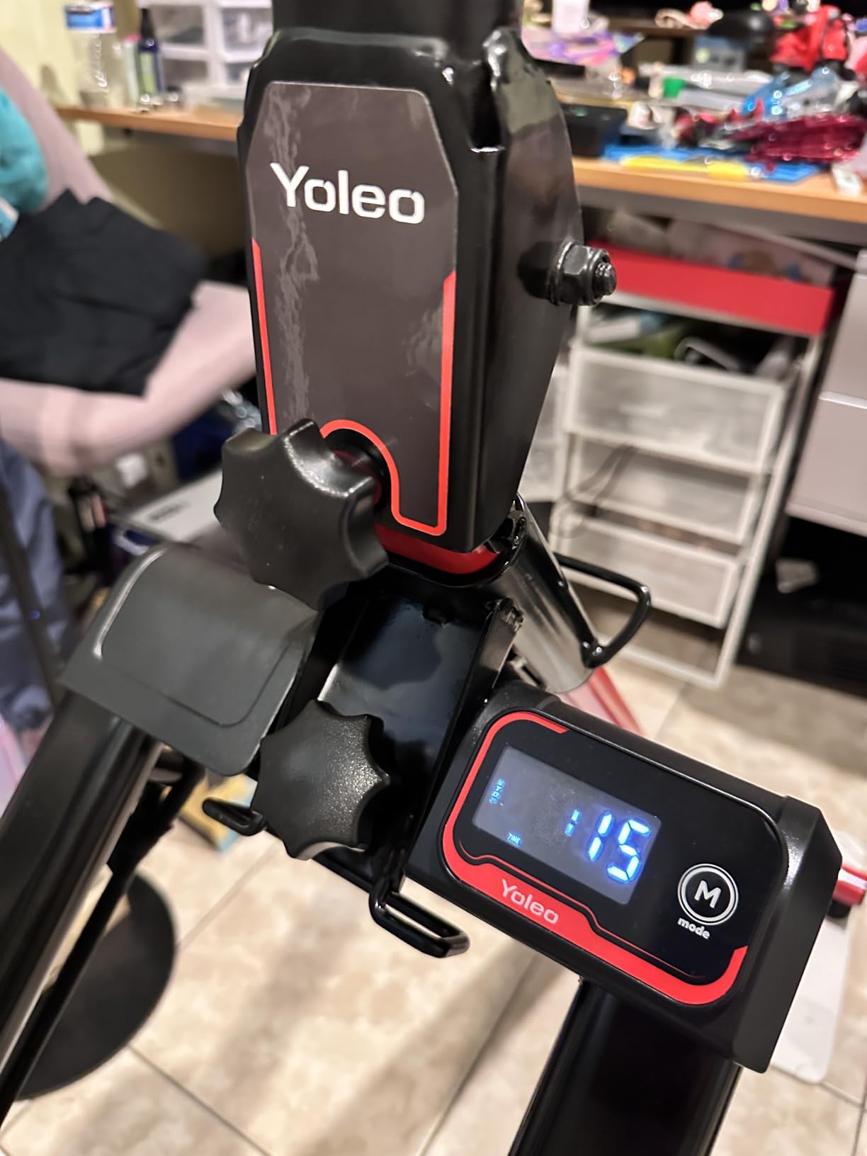 YOLEO Adjustable Resistance Stair Steppers for Exercise at Home, Folding Cardio Stairmaster with 3 Workout Modes & Oversized Pedal,90% Pre-Assembled Stair Climber with Handlebar for Full Body Workout customer photo 2
