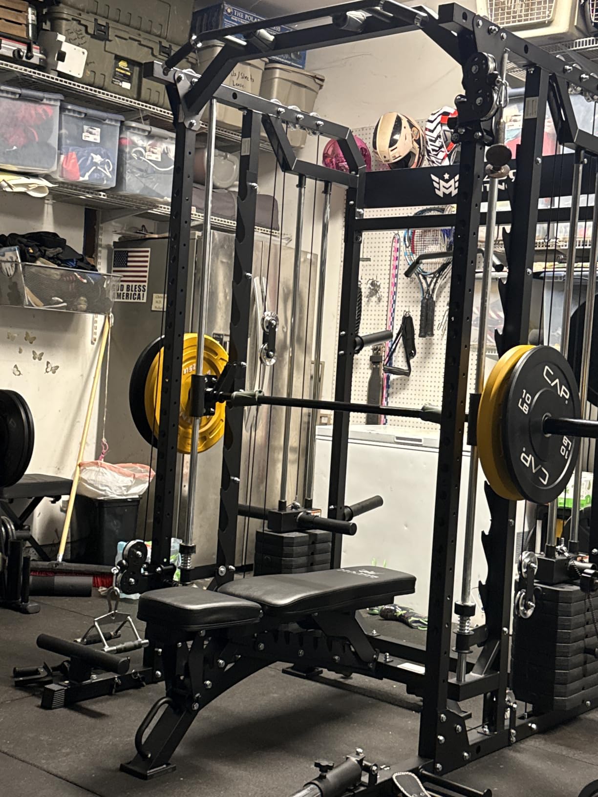Major Fitness Drone2 Advanced Training Smith Machines - All-in-One Home Gym Squat Rack with Aluminum Pulley Set, Dual LAT Pull-Down Systems & Cable Crossover Machine customer photo 2
