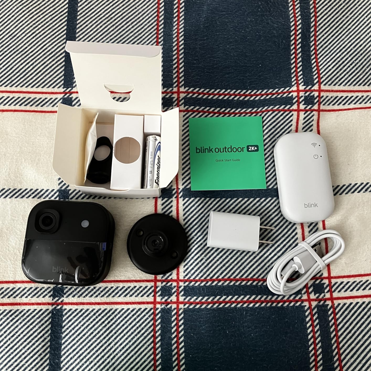 Blink Outdoor 2K+ (newest model) - Wireless smart security camera, 2K video resolution, enhanced audio, two-year battery. Sync Module Core included - 5 camera system (Black) customer photo 1
