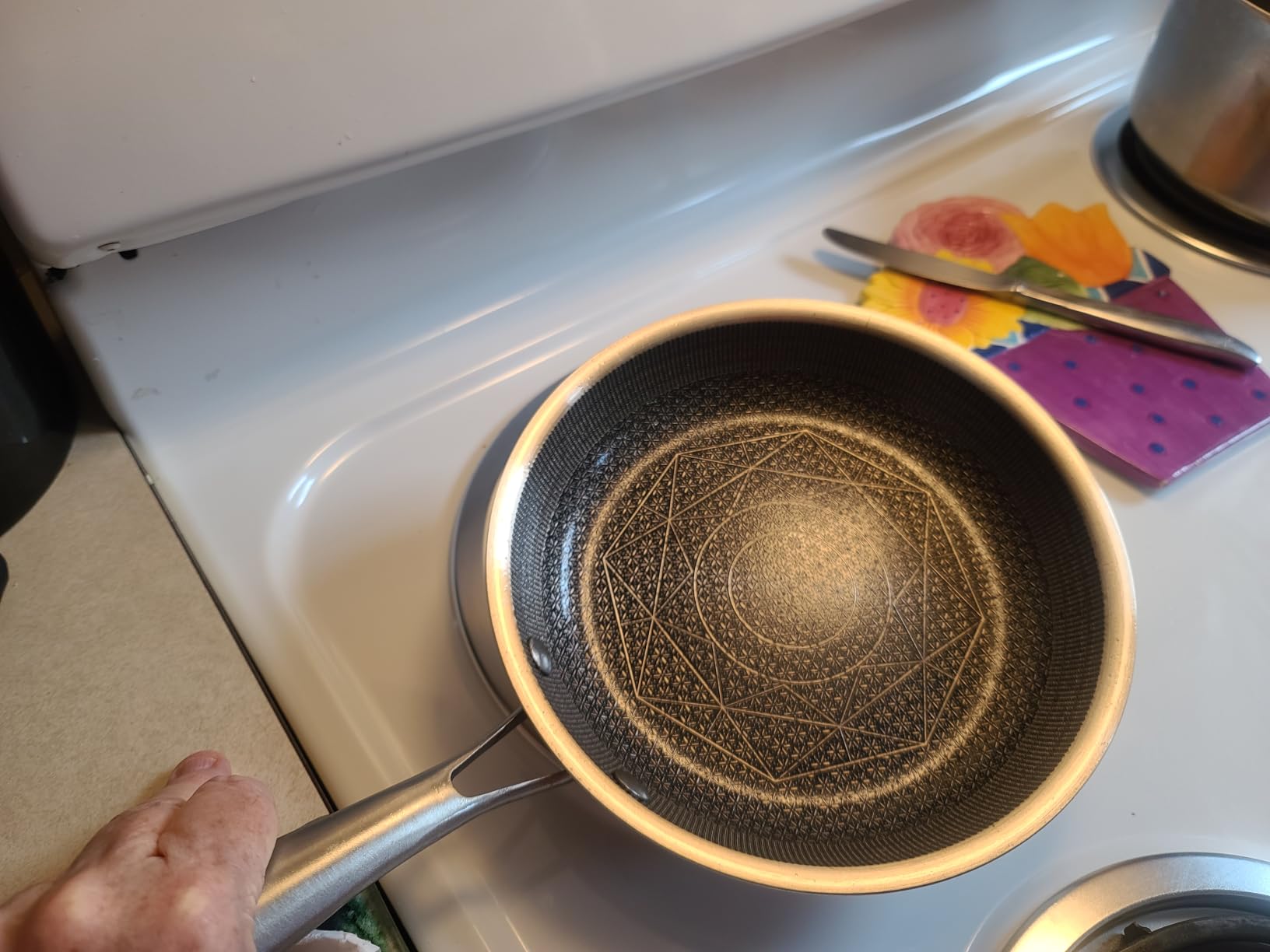 COOKER KING 8-Inch Stainless Steel Pan, Hybrid Nonstick Frying Pan | 3-Ply Clad Cookware, Healthy & Non-Toxic, Dishwasher & Oven Safe, Stay-Cool Handle, Induction Compatible - Metal Utensil Safe customer photo 1