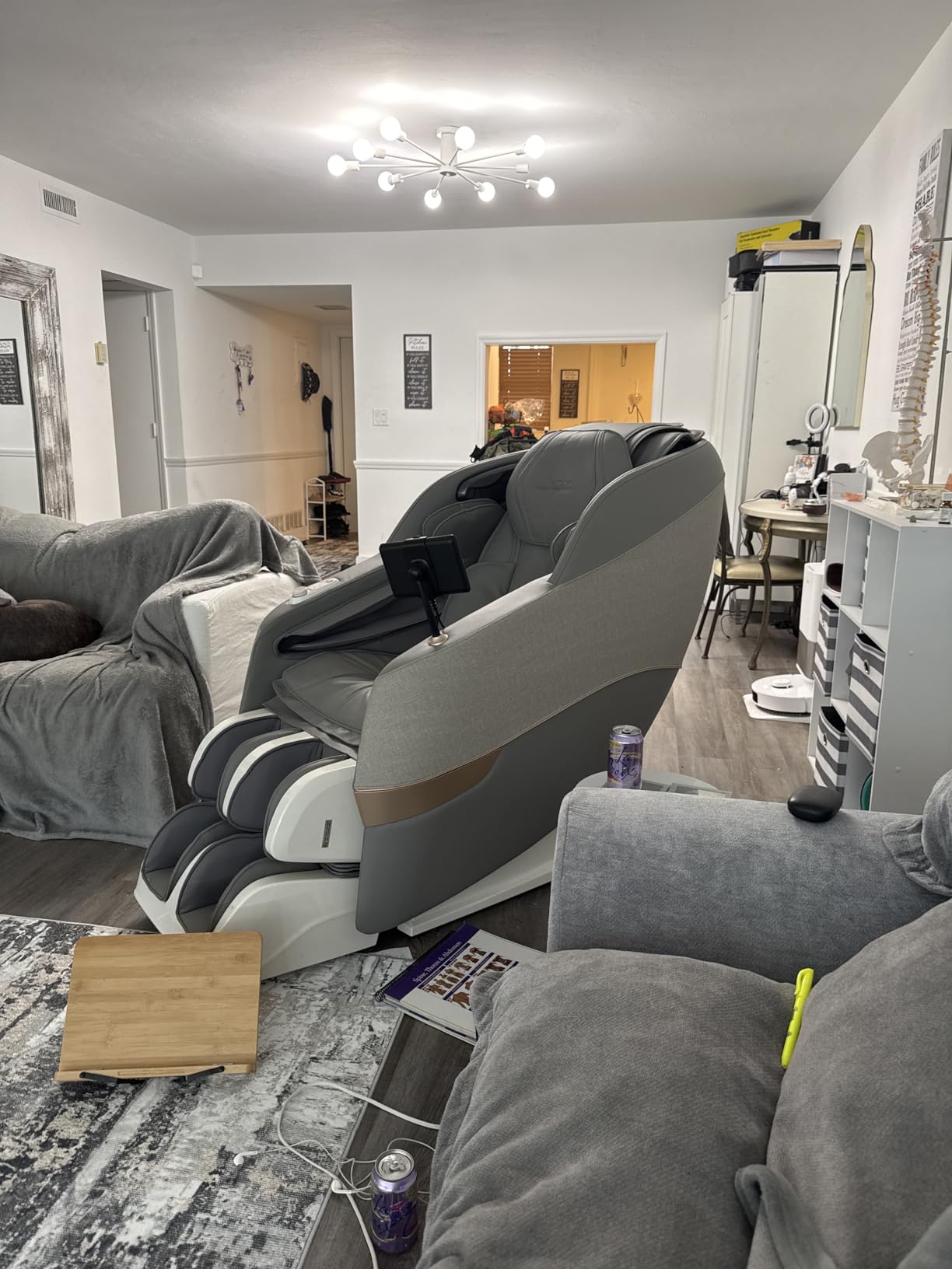 MYNTA Massage Chair Full Body, 170° Flexible SL Track Shiatsu 3D Massage Chairs with Zero Gravity, Bluetooth Speaker, Airbags & Heating, MC1650(Grey) customer photo 2