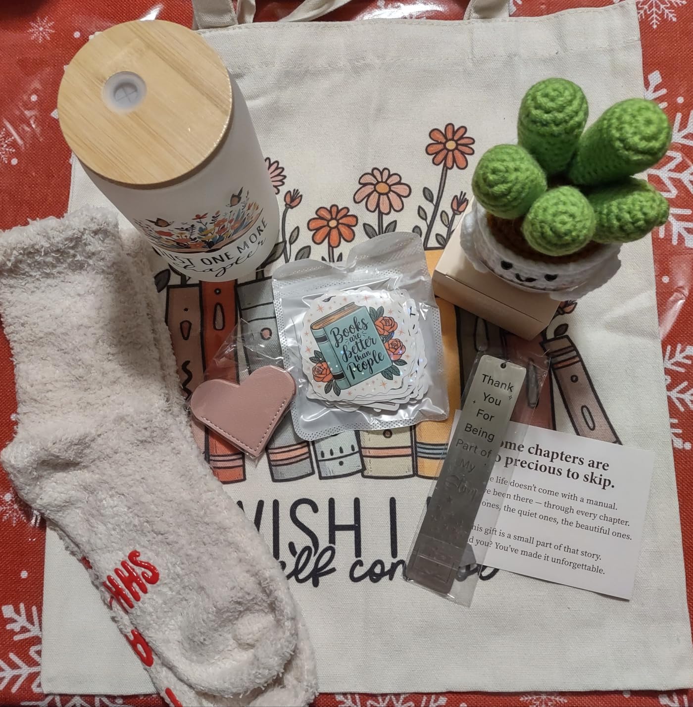 MHSMHL Book Lovers Gifts for Women, Gifts for Book Lovers Women, Bookish Gift for Readers, Reading Accessories Gift for Reading Club Present for Christmas Birthday White Elephant Secret Santa customer photo 1