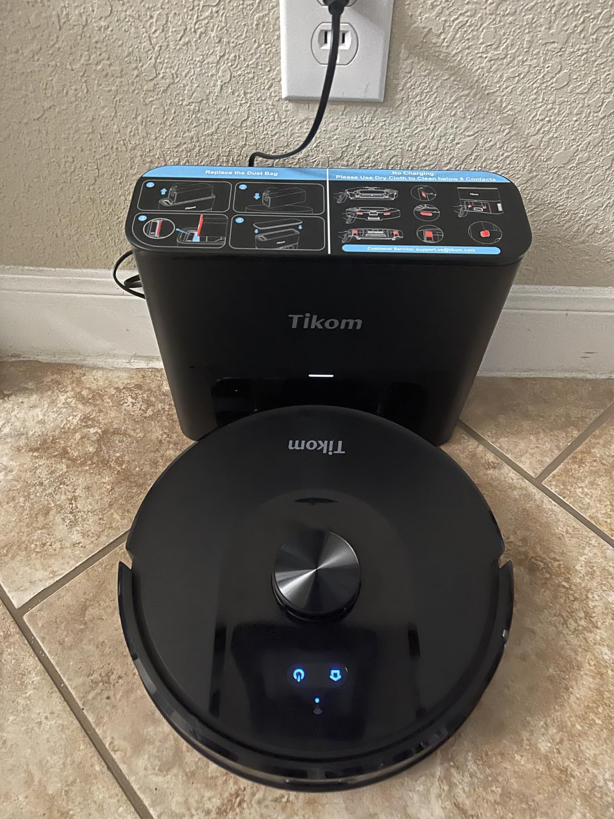 Tikom Robot Vacuum and Mop, Robotic Vacuum Cleaner with Self-Emptying Base | 6000Pa, 90 Days Capacity, LiDAR Navigation customer photo 2