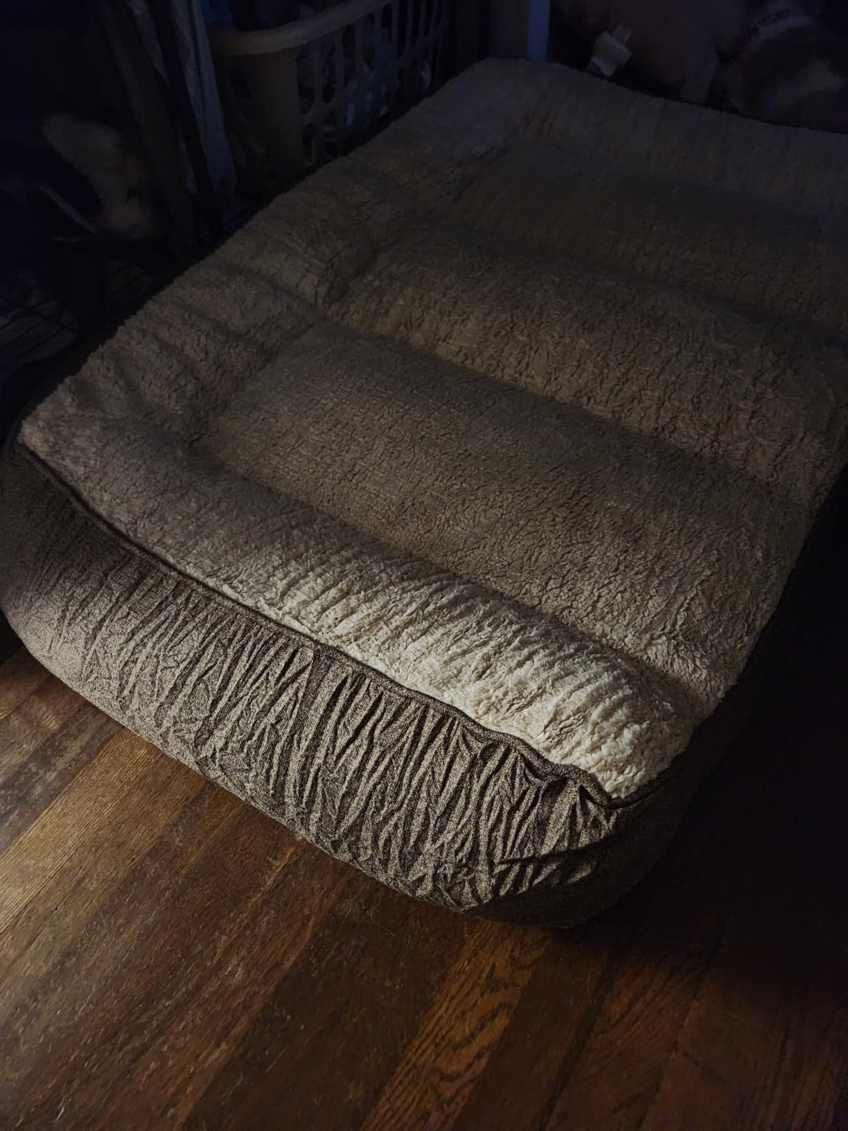Bedsure SupportMax Extra Thick Orthopedic XL Dog Bed for Extra Large Dogs, 45 Inch Premium Supportive Couch for Senior Dogs, Water-resistant Removable Washable Cover, Jumbo Comfy Pet Sofa with Sherpa, Grey customer photo 2