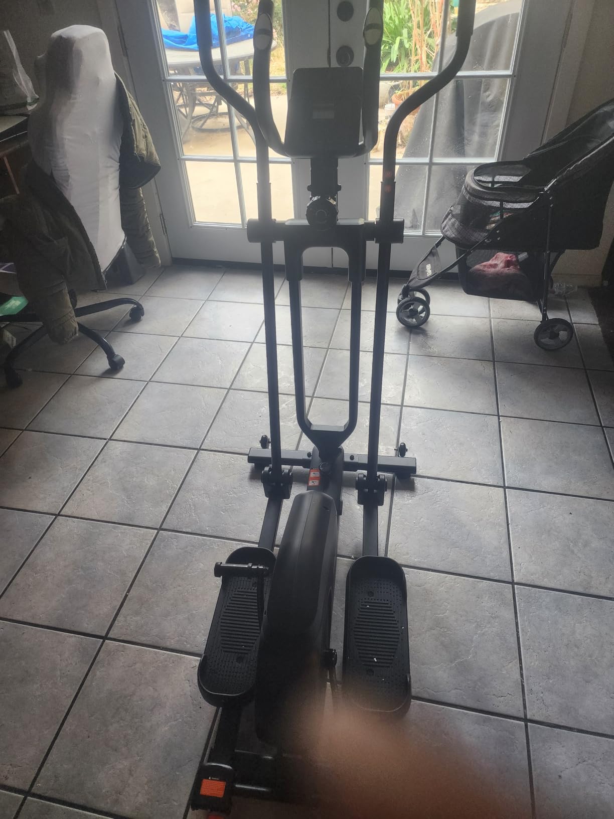 YOSUDA Foldable Elliptical Exercise Machine for Home,15IN Stride Compact Folding Elliptical Training Machine Only 2 sq ft for Small Spaces customer photo 1