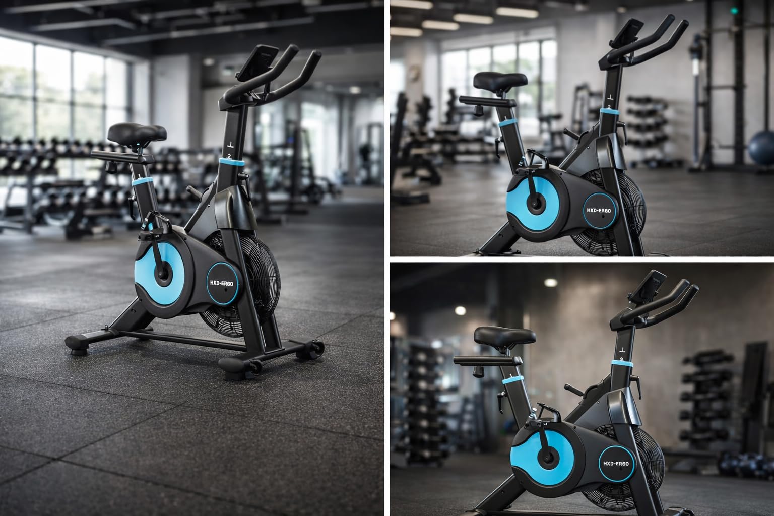 Exercise Bike, Magnetic & Air Resistance Indoor Bike, Stationary Bike for Home with Silent Belt Drive, Adjustable Resistance, App Compatible Cycling Bike with LCD Monitor, 350lbs Capacity Workout Bike customer photo 1