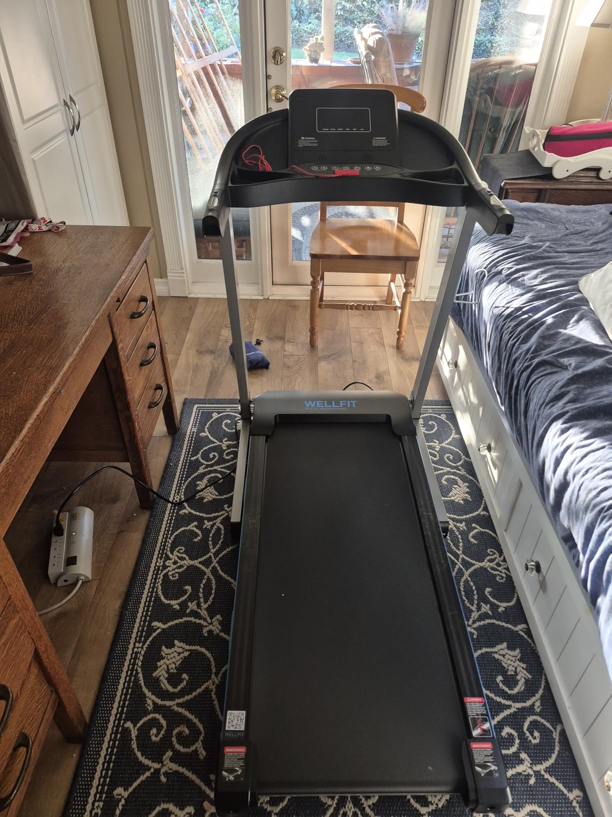 WELLFIT 15% Auto Incline Foldable Treadmill, Heavy Duty Treadmills for Home | 400lbs Capacity, Voice Control, Bluetooth, Heart Rate Sensors, 4.0HP Motor, Folding Running & Walking Pad for Seniors, Home Gym customer photo 2