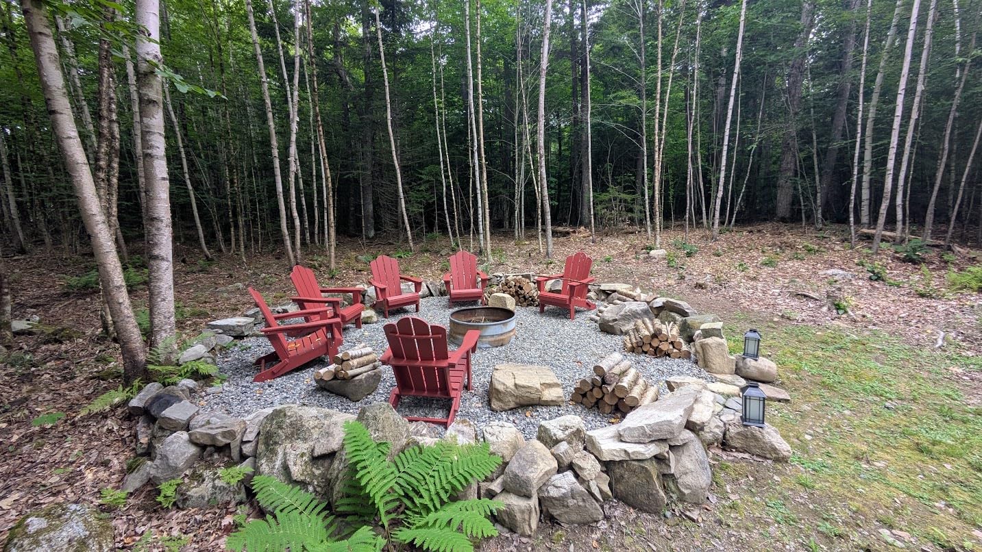 KINGYES Folding Adirondack Chair Set of 2, HDPE All-Weather Patio Chairs with Cup Holder, Wooden Textured Fire Pit Chairs for Poolside, Backyard, Deck, Navy customer photo 1