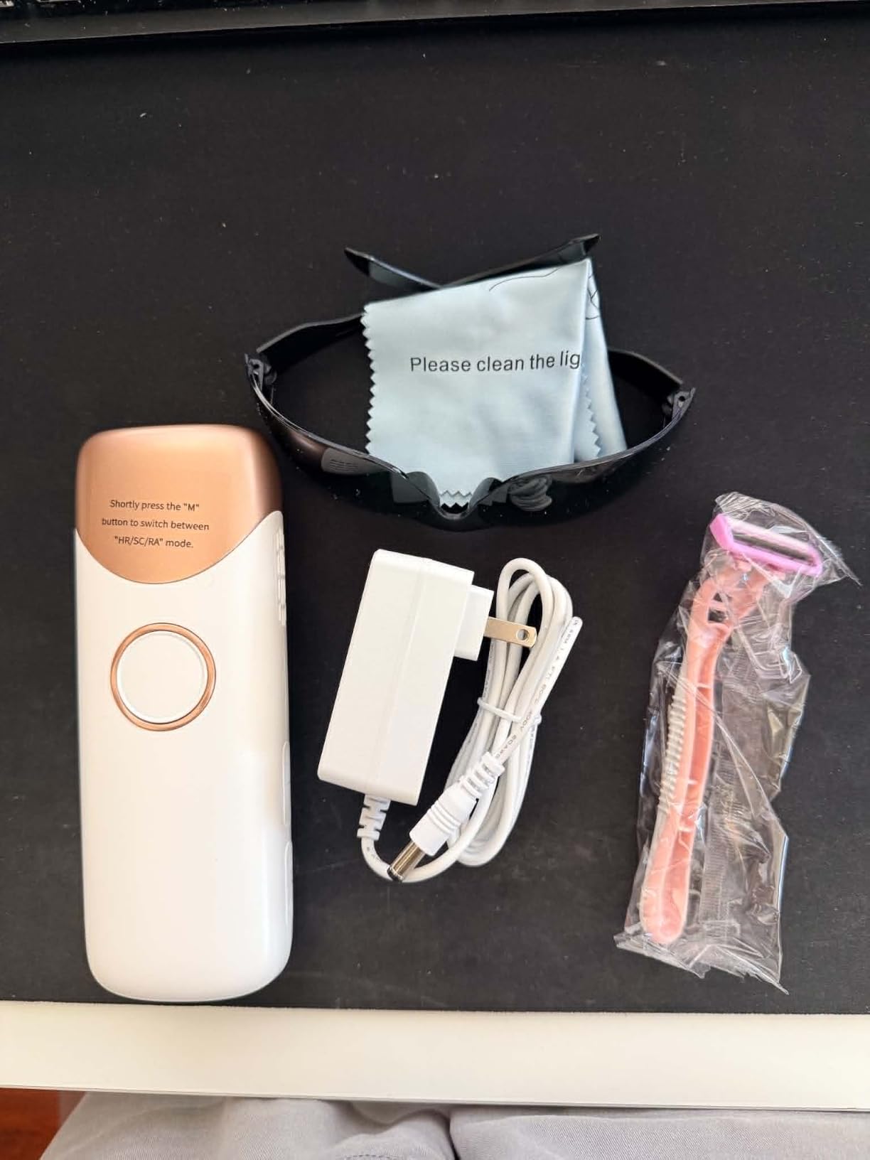 Ubroo Laser Hair Removal for Women, 97.6% Hair Reduction in 2 Session, 5C Ice Cooling IPL Hair Removal Device, Hair Removal at Home for Legs Bikini Armpits Facial (Gold) customer photo 1