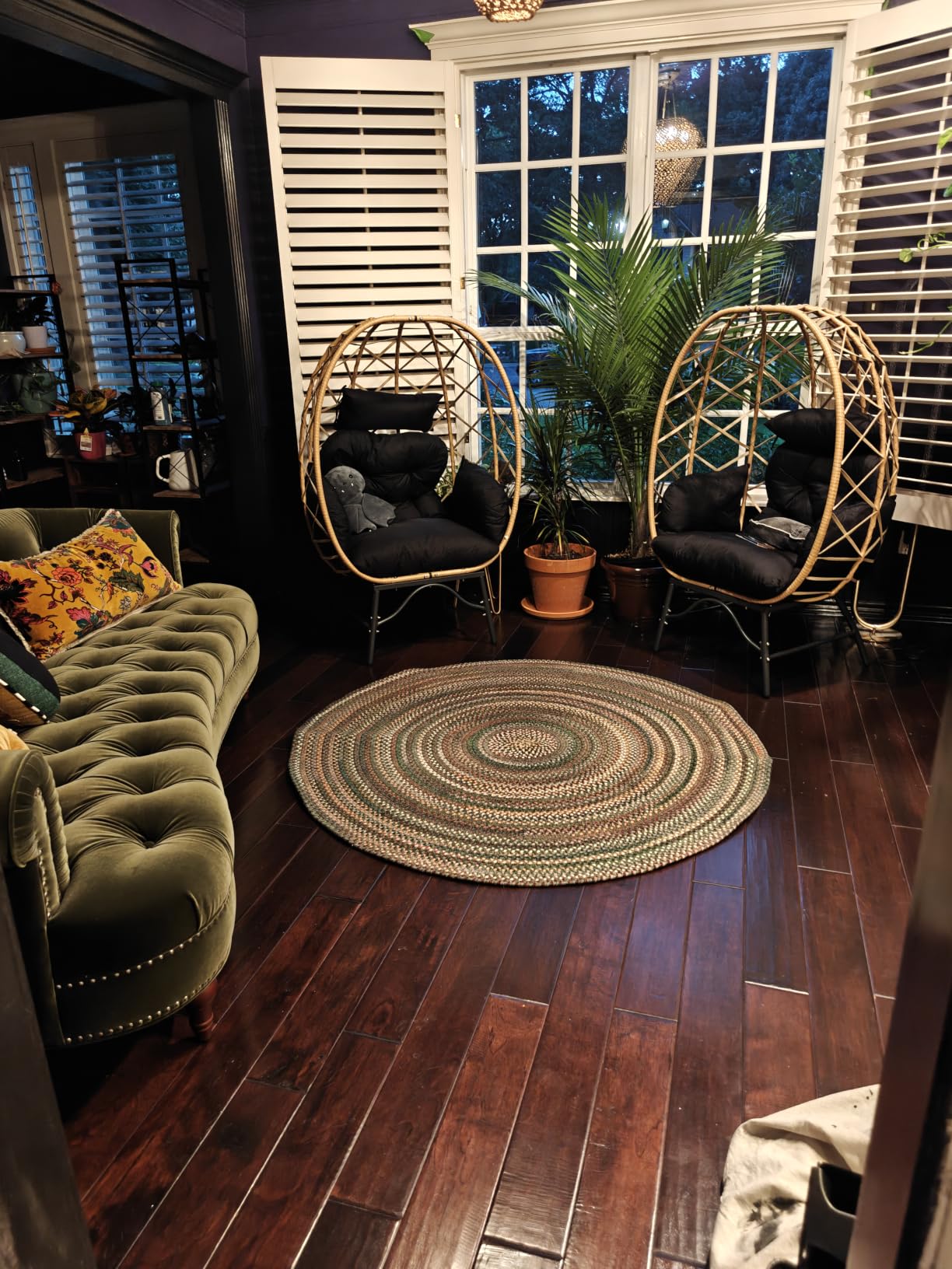 SWITTE Wicker Egg Chair Outdoor, Oversized Patio Lounge Chairs with Cushion for Indoor Living Room, Bedroom, Outside Backyard Balcony-Beige customer photo 1