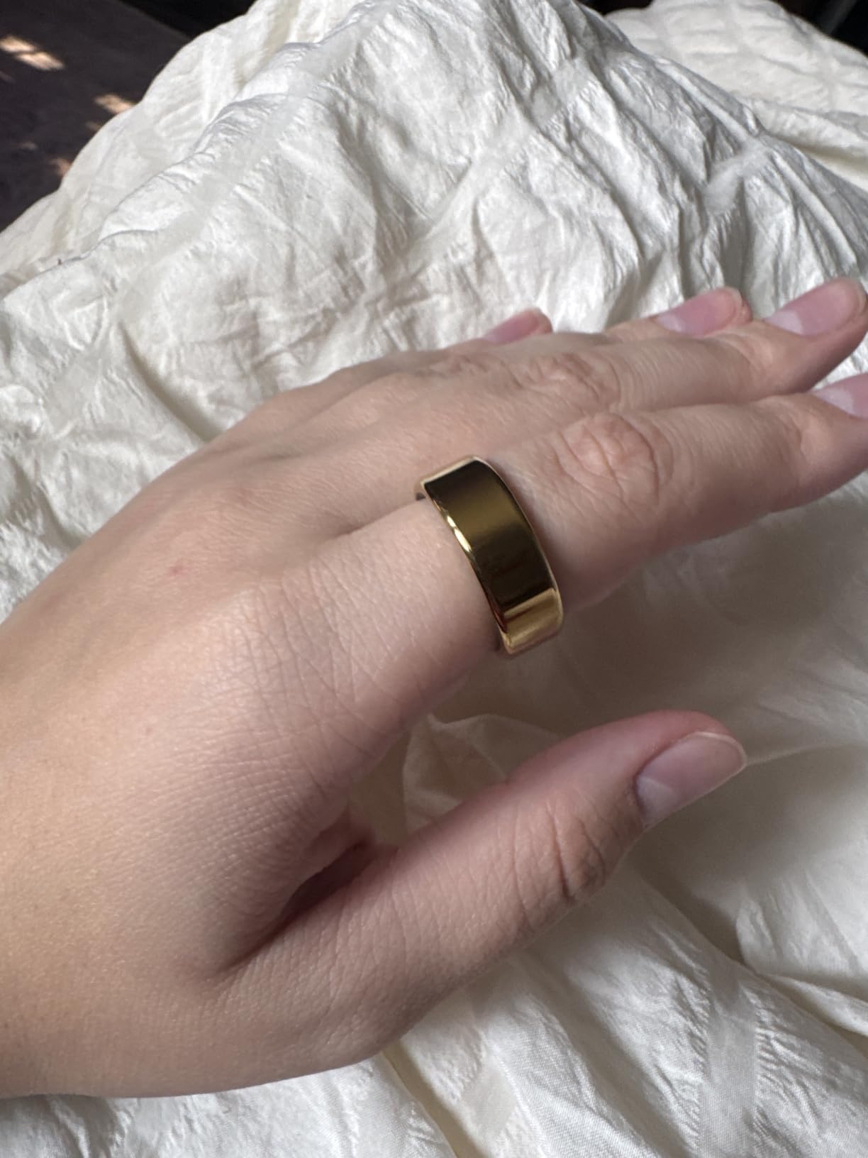Smart Ring Health & Fitness Tracker for Men & Women, Heart Rate, SPO2, Sleep & Activity Monitoring, IP68 Waterproof, Long Battery Life, Family Care Mode, No Subscription Fee (Black, 9) customer photo 2