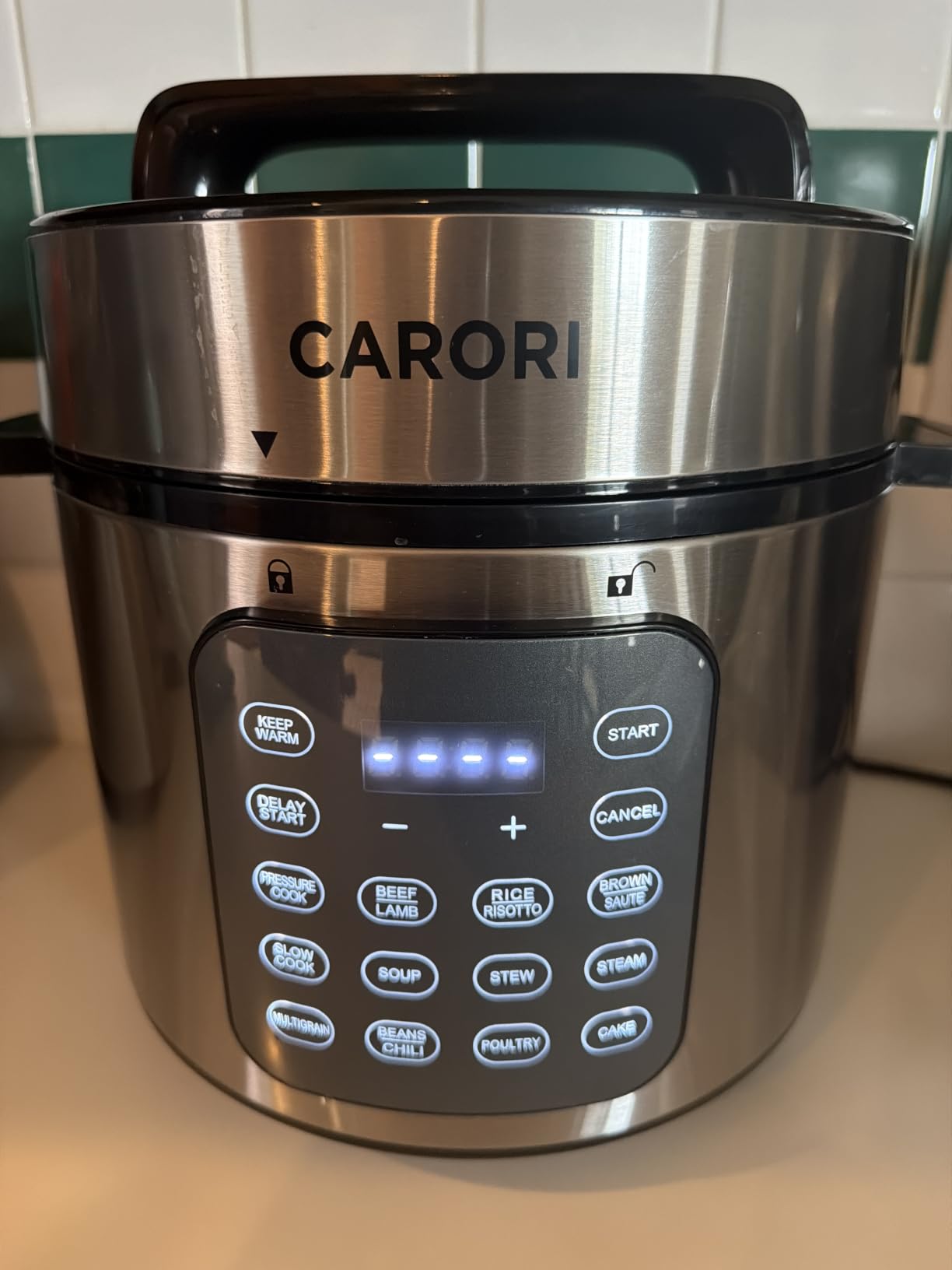 CARORI Electric Pressure Cooker 6 Quart Silver, Non-stick Pot, 9-in-1 Instant Pot, 12 Preset Functions with Touchscreen, Safe Steam Release, Stew, Slow Cook, Rice, Sauté, Warmer customer photo 1