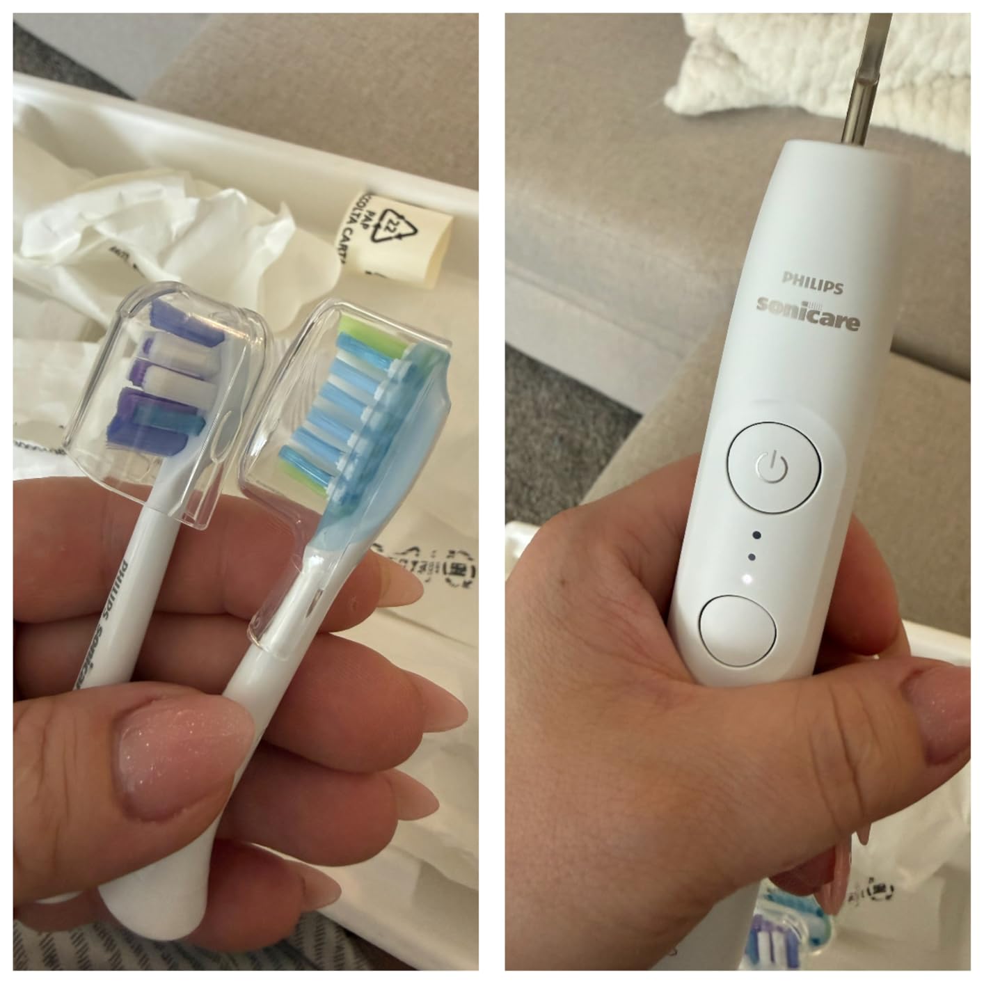 Philips Sonicare 6500 Rechargeable Electric Toothbrush, 2 Brush Heads, Pink | 1000% More Plaque Removal, Visual Pressure Sensor, 9 Brush Settings, App Connected, 21-Day Battery, Travel Case, HX7412/05 customer photo 1