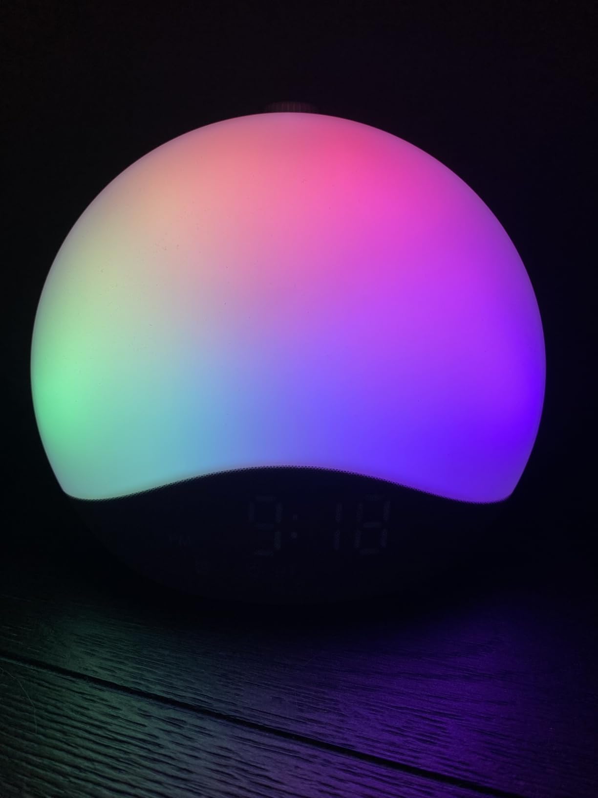 ecozy Sunrise Alarm Clock for Bedroom, White Noise Sound Machine, 26 Soothing Sounds, 17 Night Lights, Bluetooth Speaker, Music-Sync Lights, Wake Up Sunlight for Heavy Sleepers, Adults, Kids - Natural customer photo 1